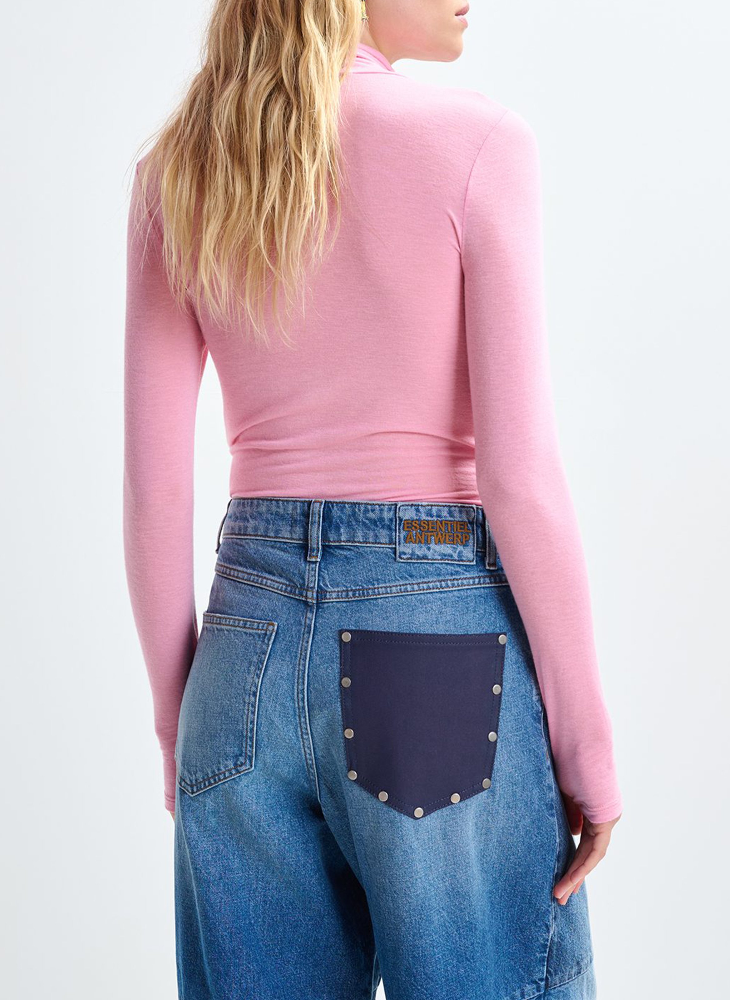 Jean large en coton bio et coton recyclé jee ESSENTIEL ANTWERP Bleu