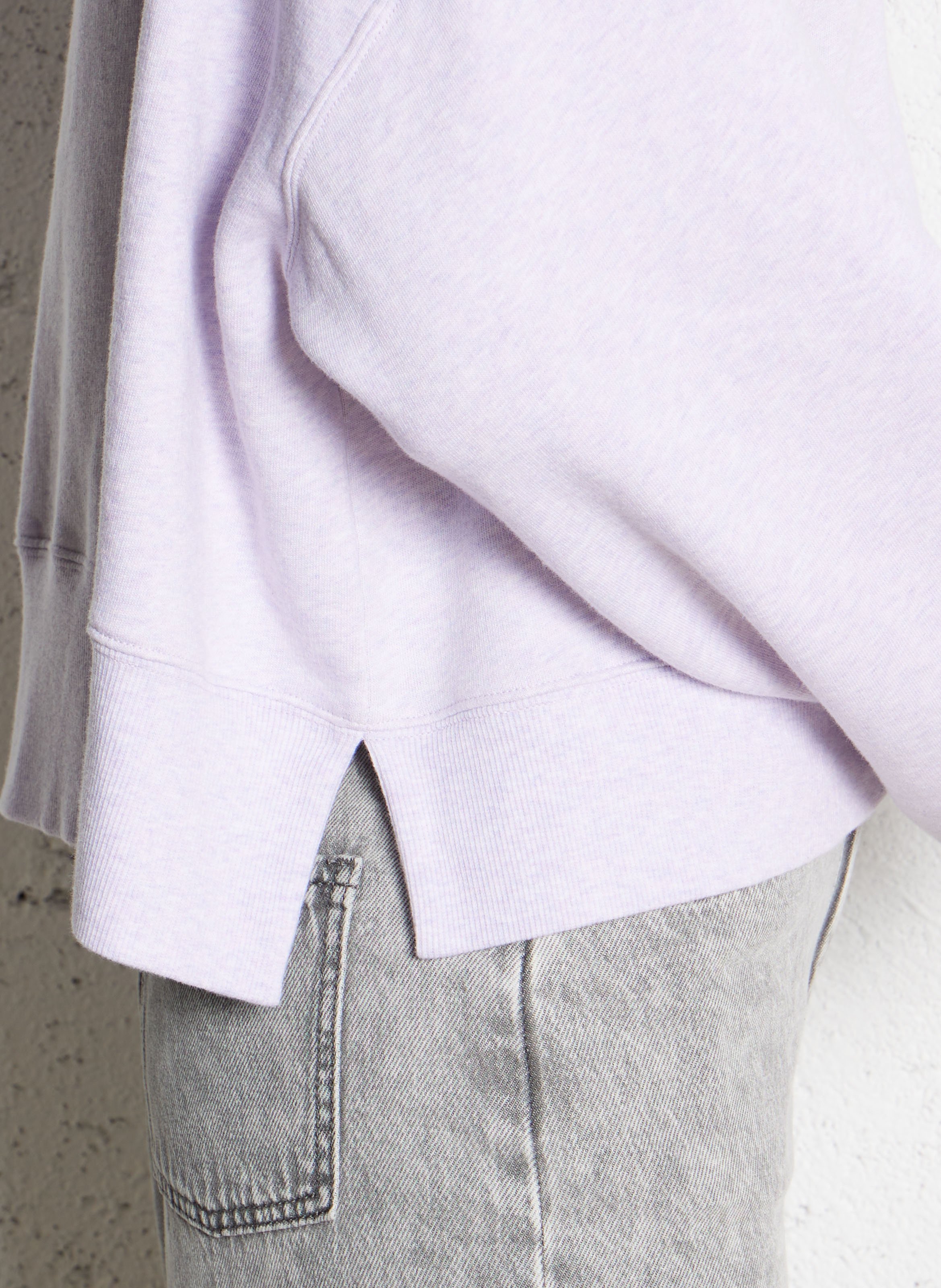 Sweat oversize col montant en coton IKKS Violet