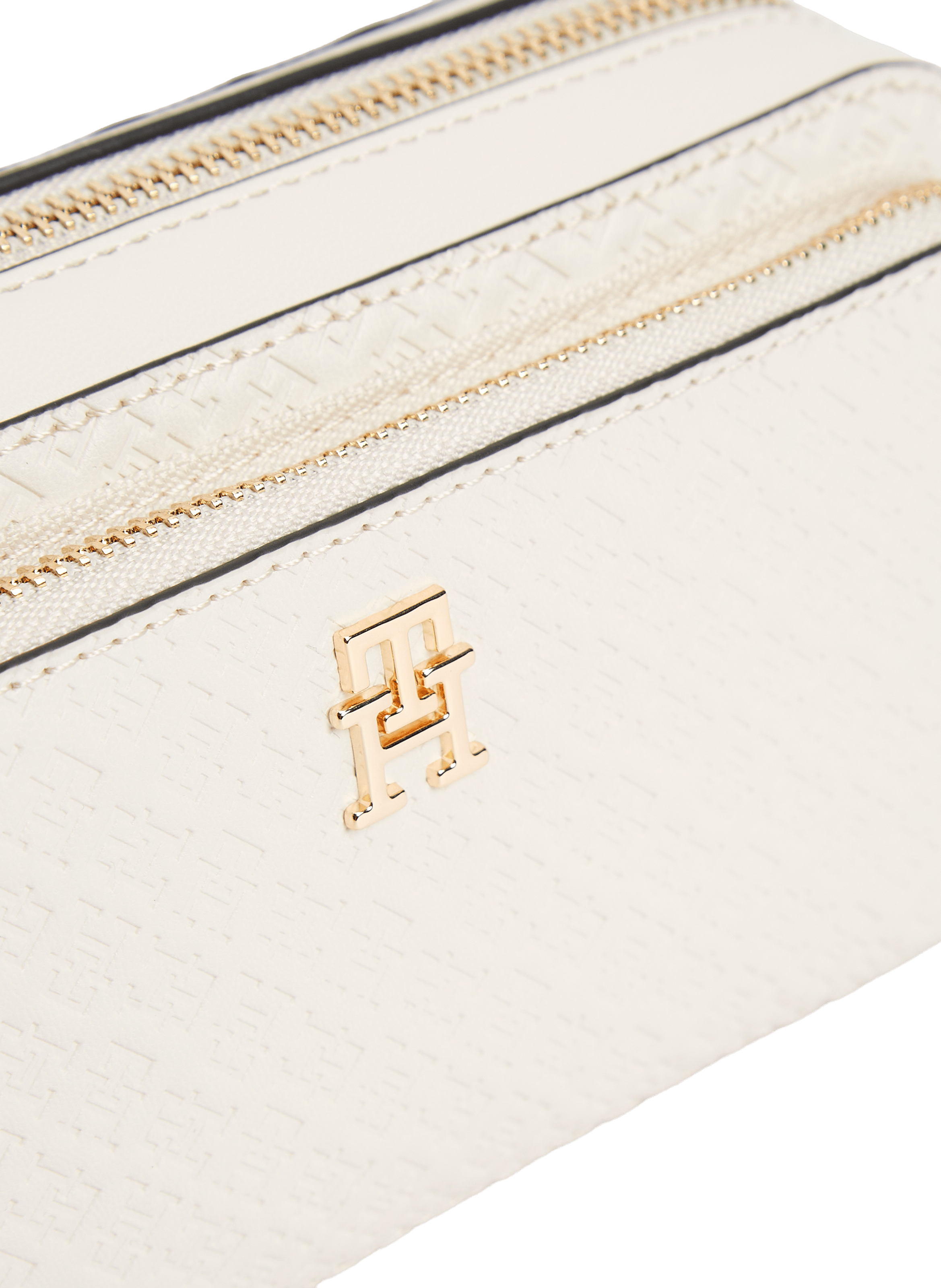 Monogram TH shoulder bag TOMMY HILFIGER Beige