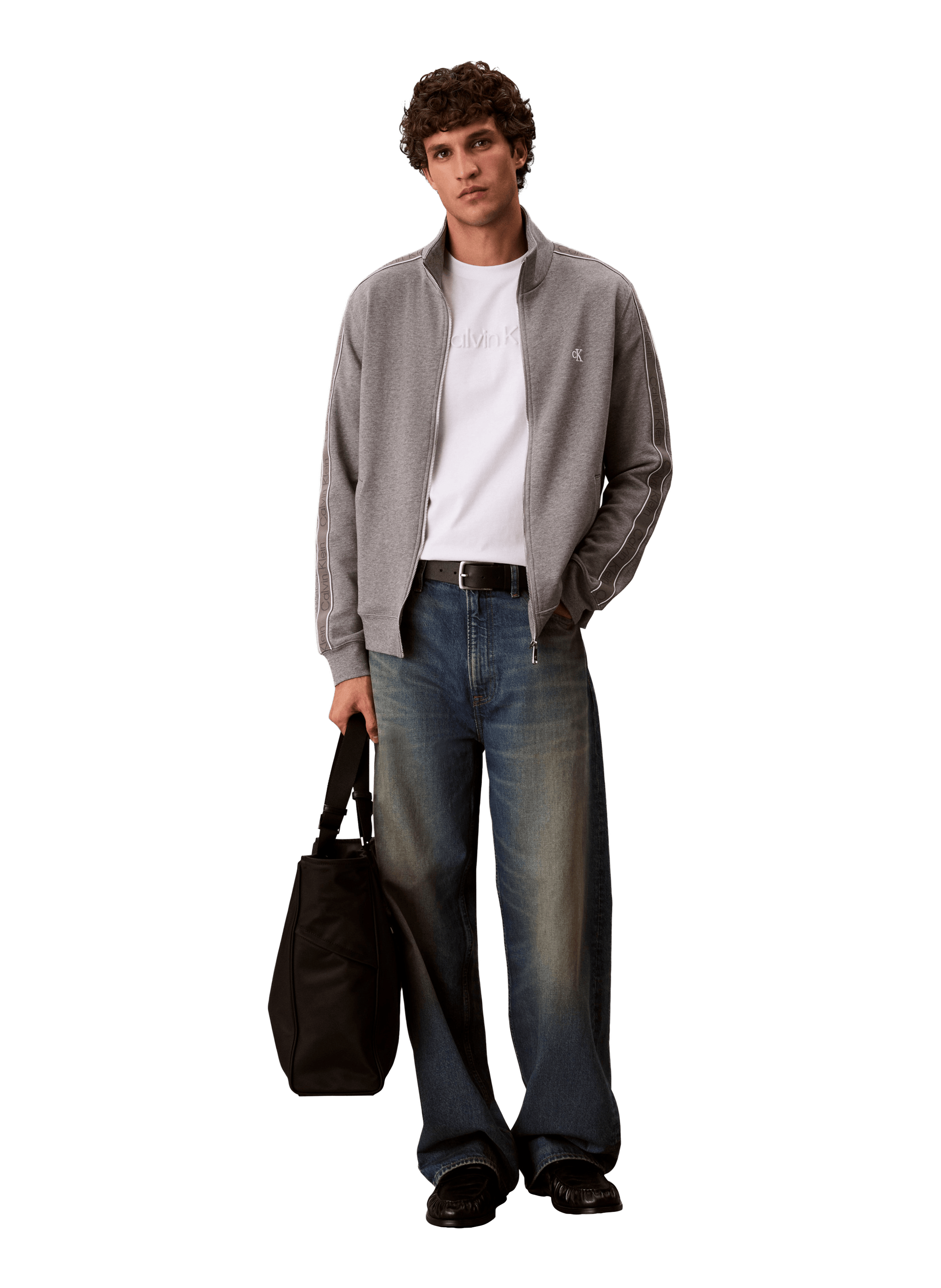 Embroidered BCI cotton t-shirt CALVIN KLEIN White