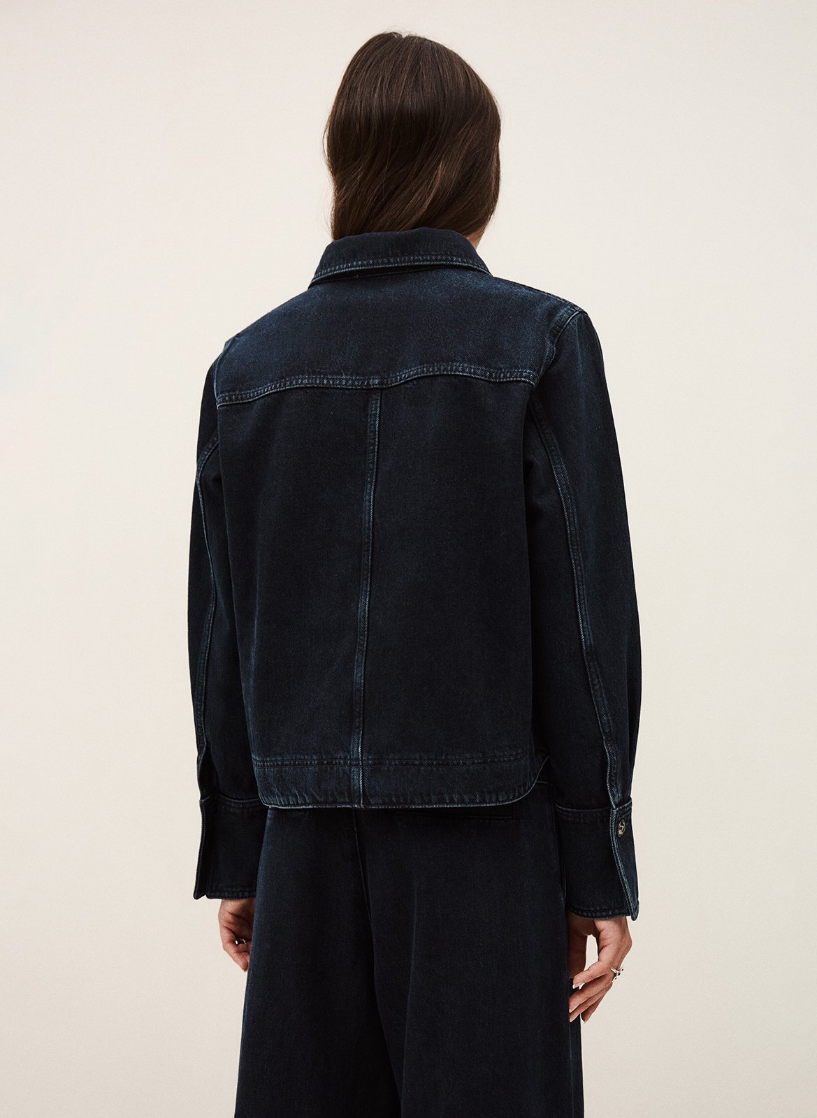 Top droit col classique en coton tavy BA&SH Bleu