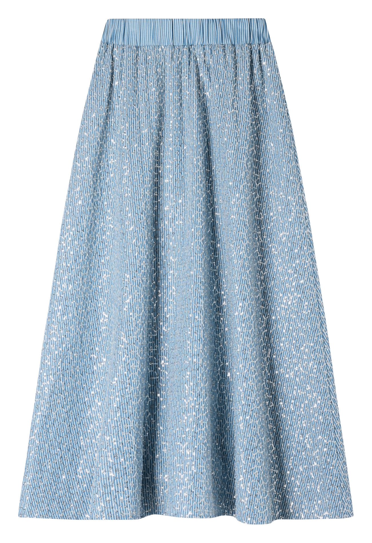 Jupe longue évasée à sequins SANDRO Bleu
