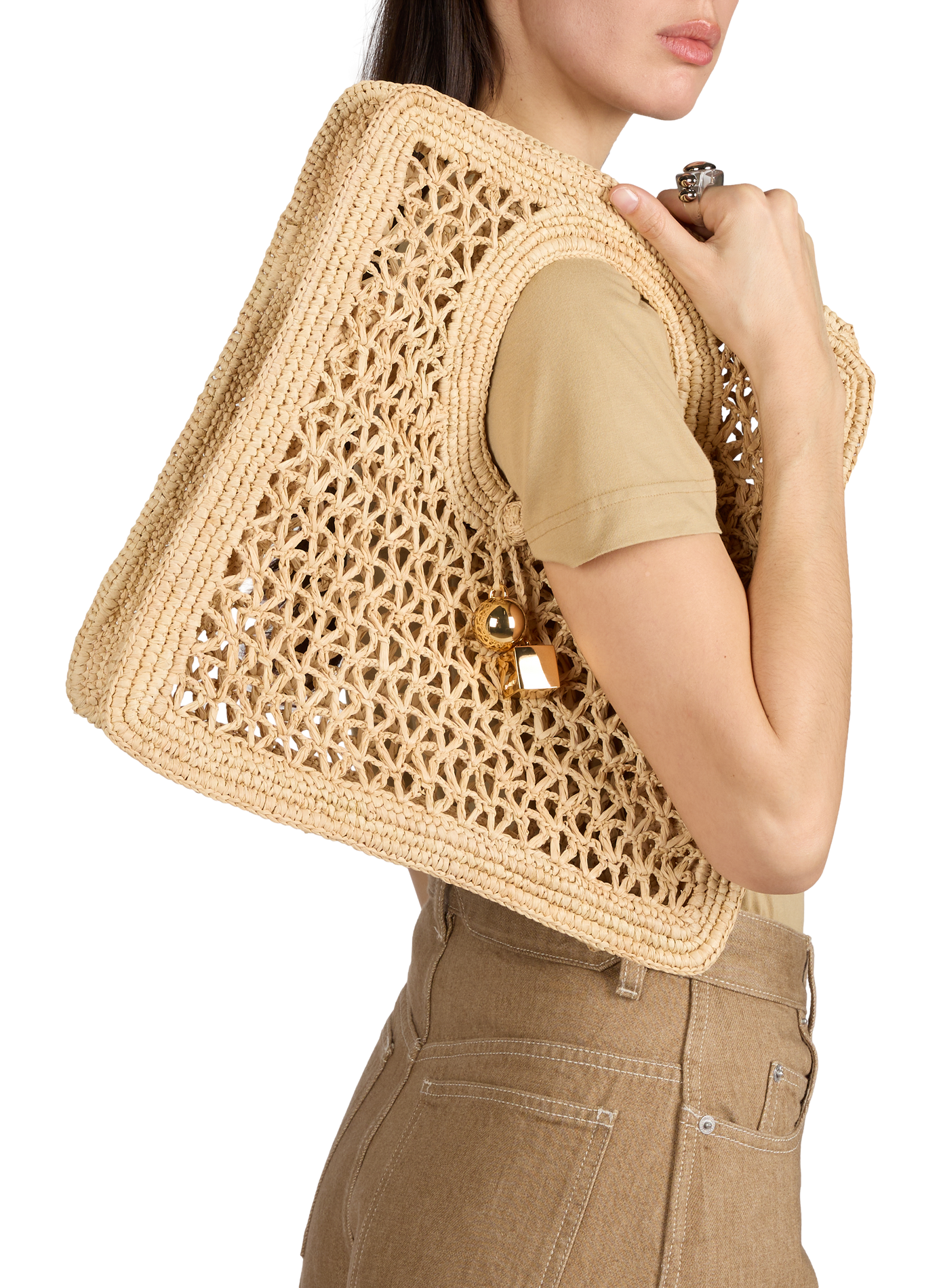 Sac à main Le Petit Carré Spiaggia JACQUEMUS Beige