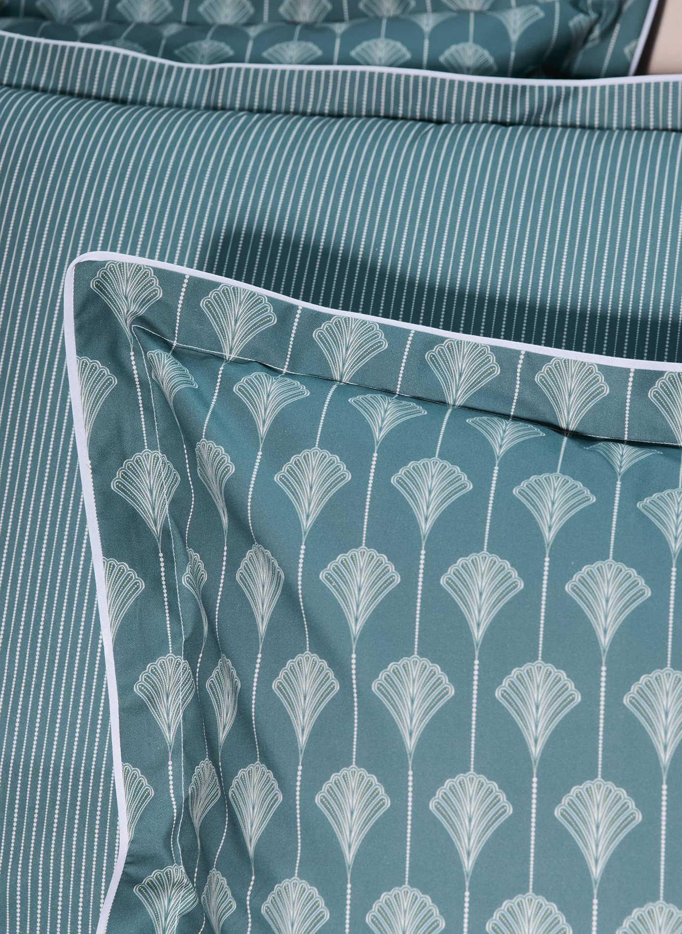 Taie d'oreiller aristo ANNE DE SOLENE Bleu