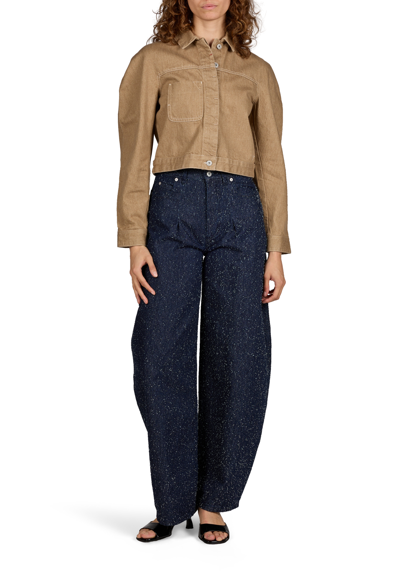 The Ovalo short cargo jacket in cotton JACQUEMUS Beige