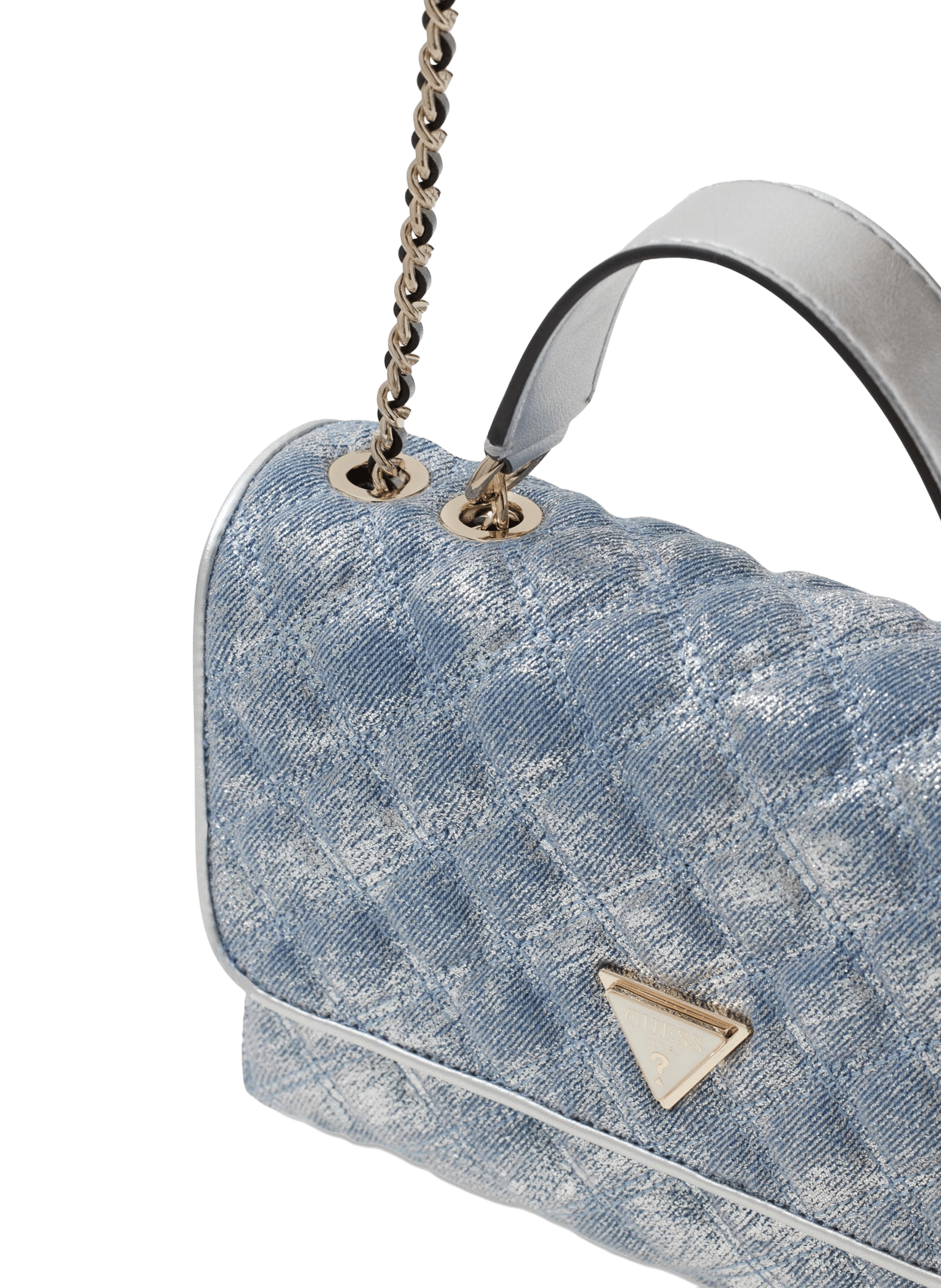 Borsa Giully trapuntata con catena intrecciata GUESS Blu