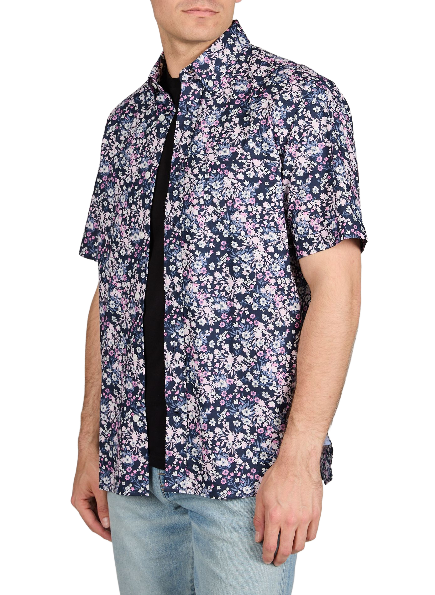 Chemise droite en coton EDEN PARK Rose