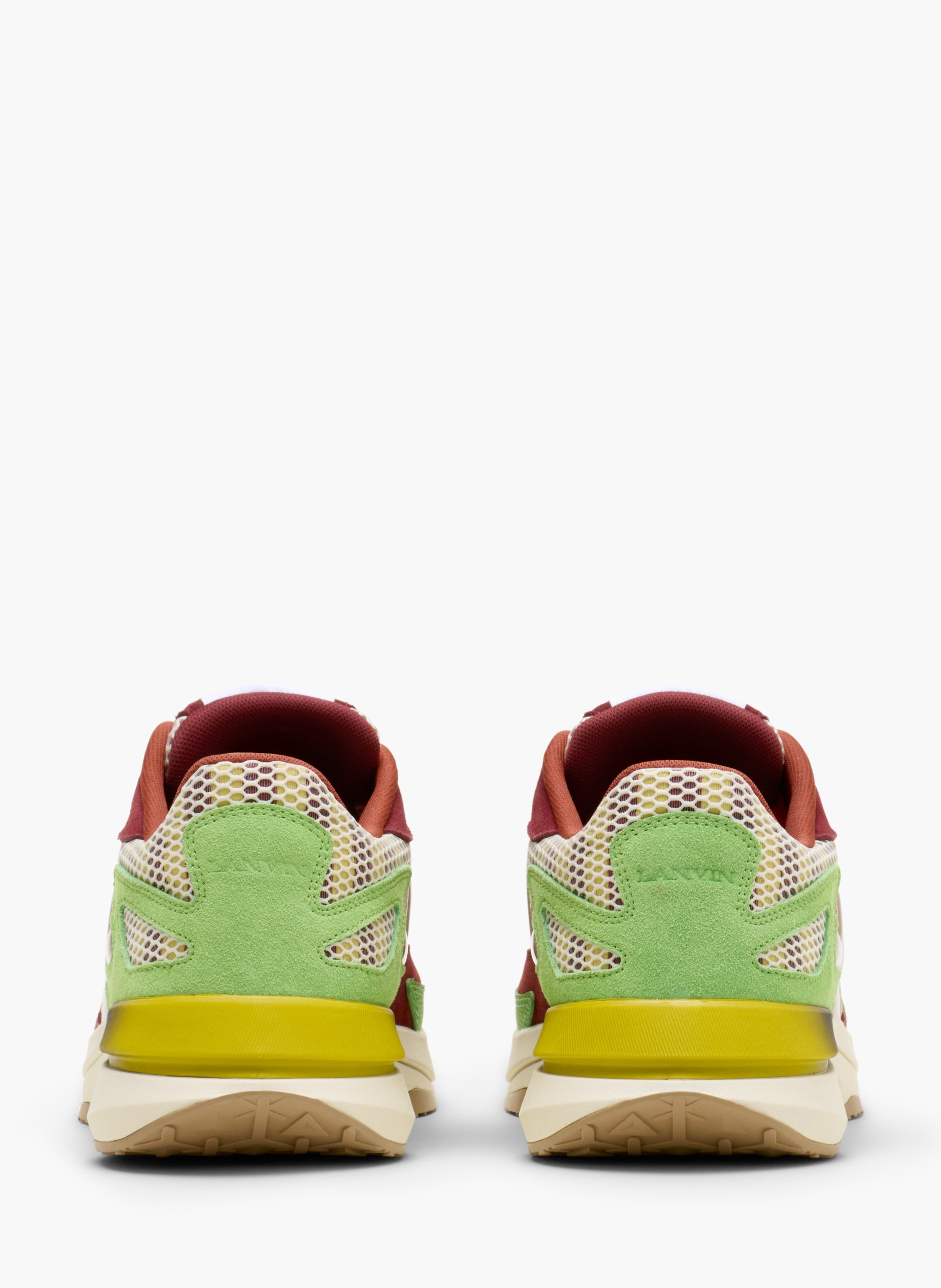 Sneakers jla en mesh et cuir métallisé LANVIN Rouge
