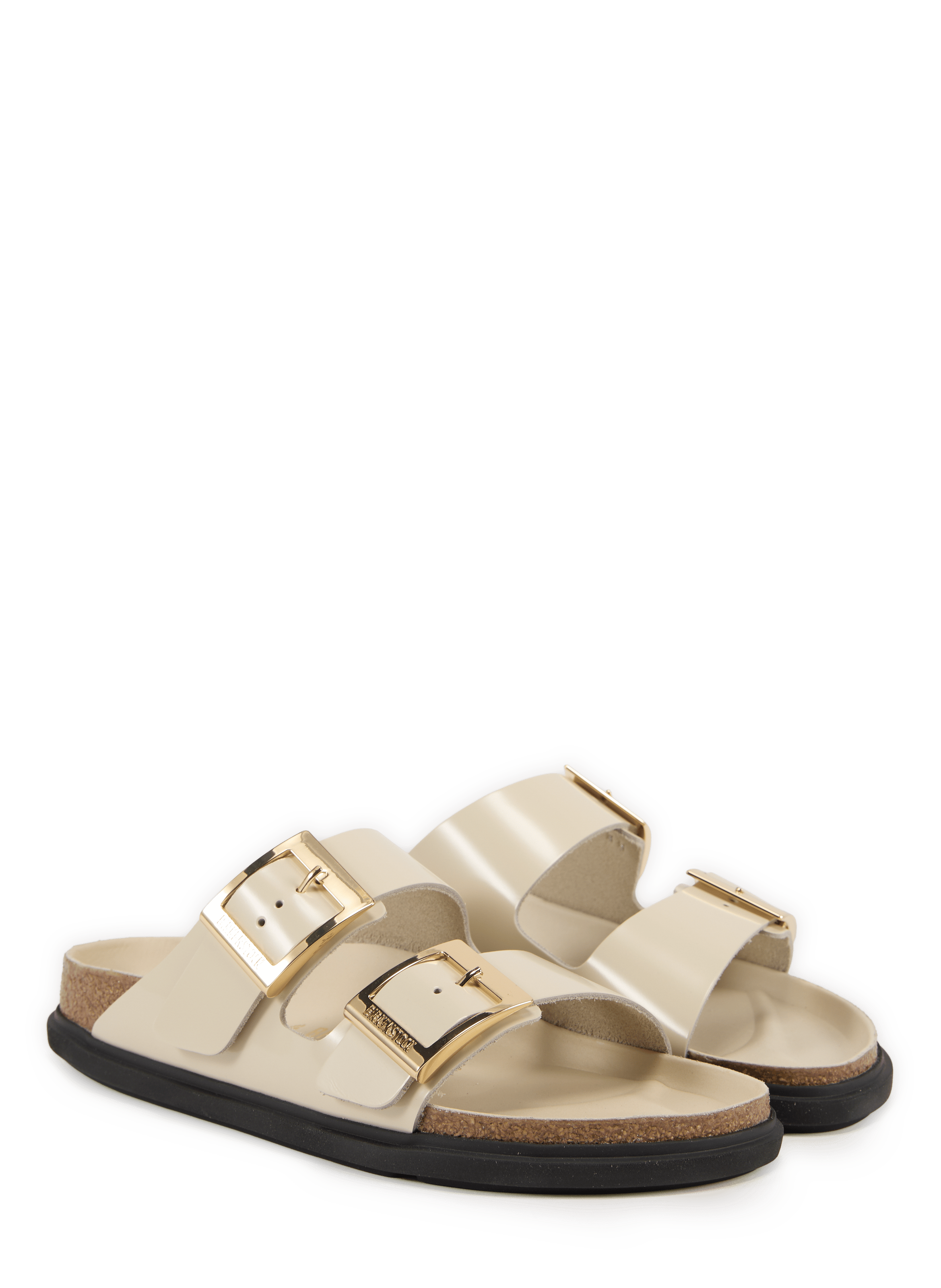 Arizona Buckle Sandals in Patent Leather BIRKENSTOCK Beige