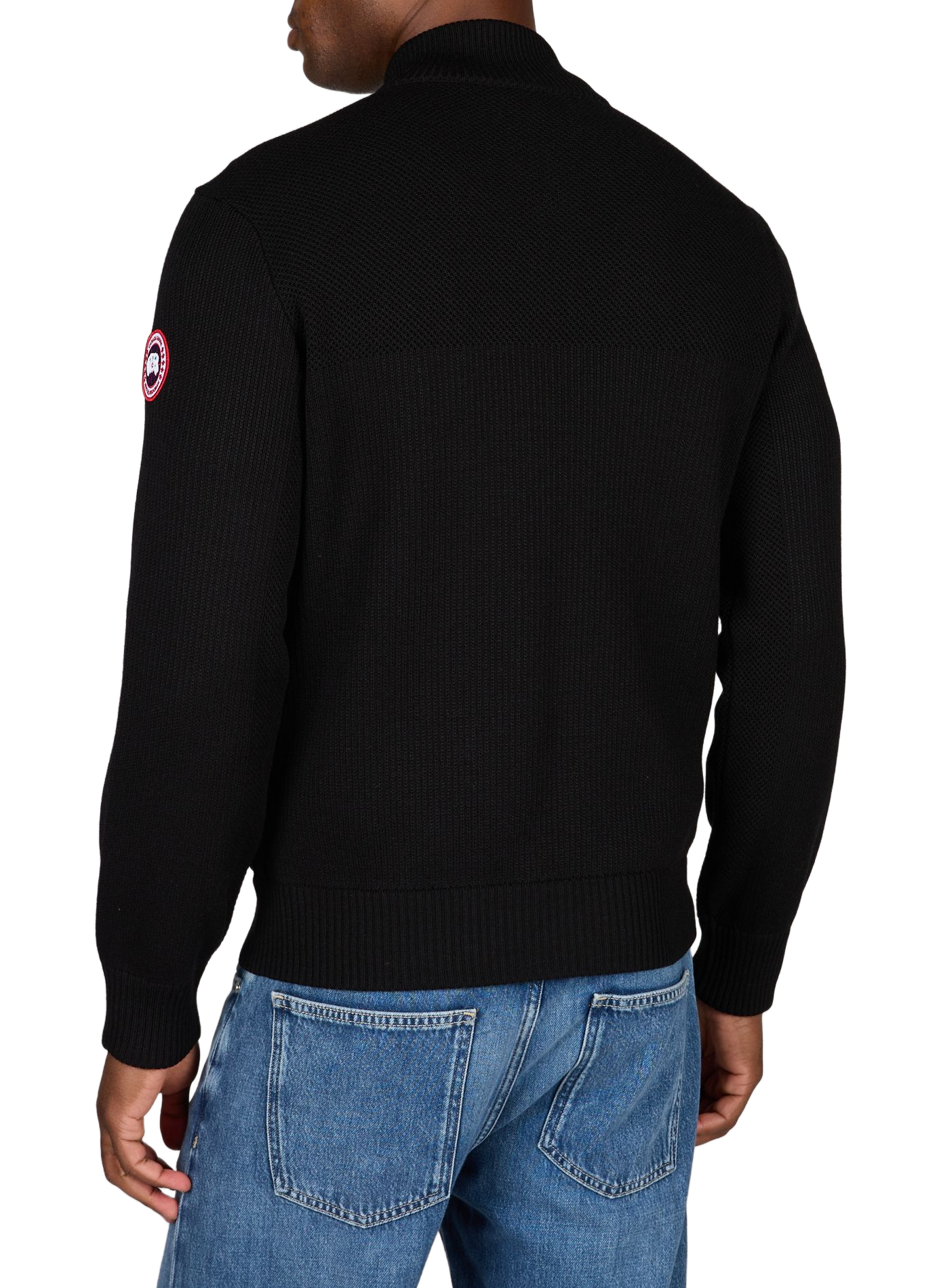 Veste Bi-matière ajustée en laine CANADA GOOSE Noir