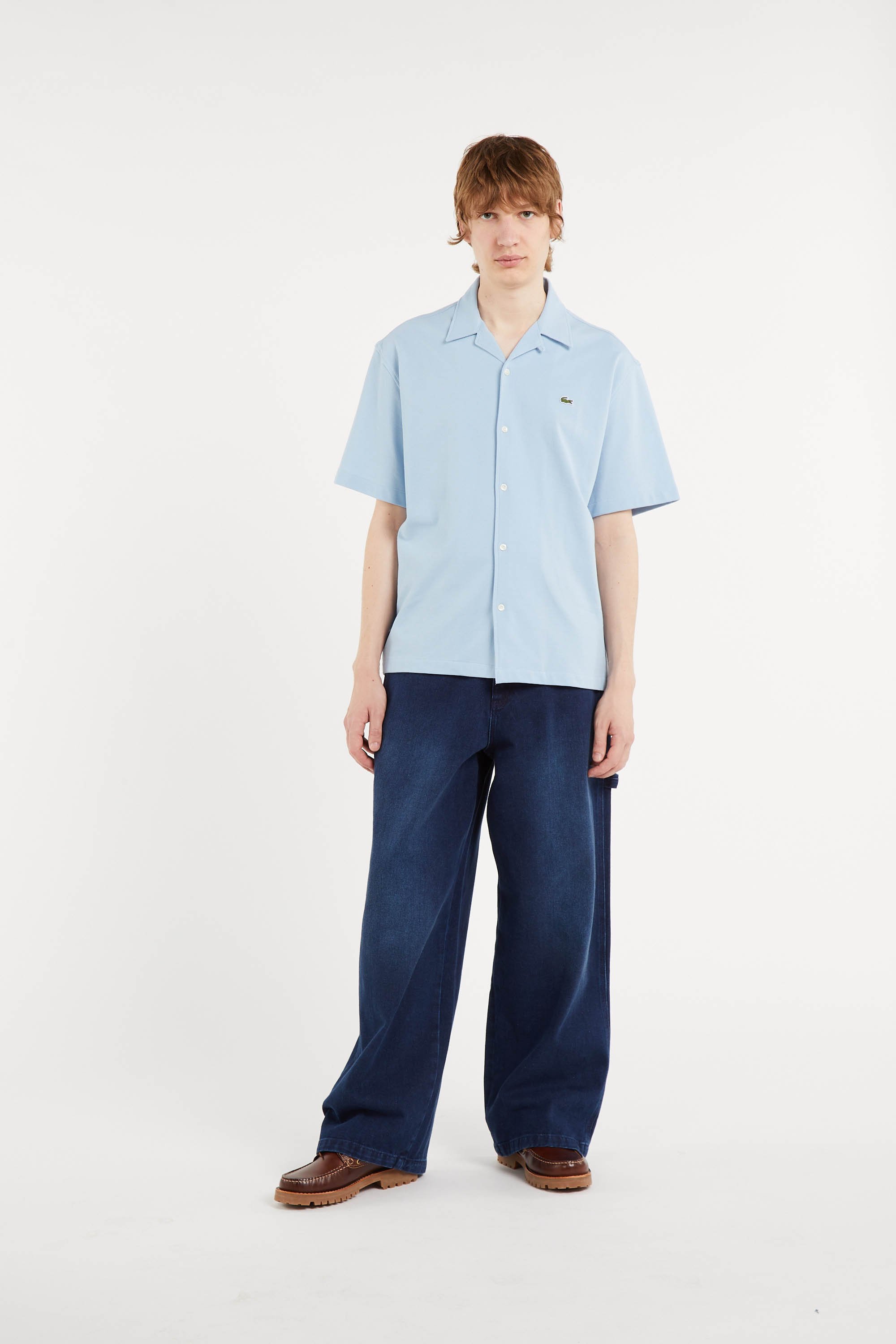 Chemise chemise casual manches co LACOSTE Bleu