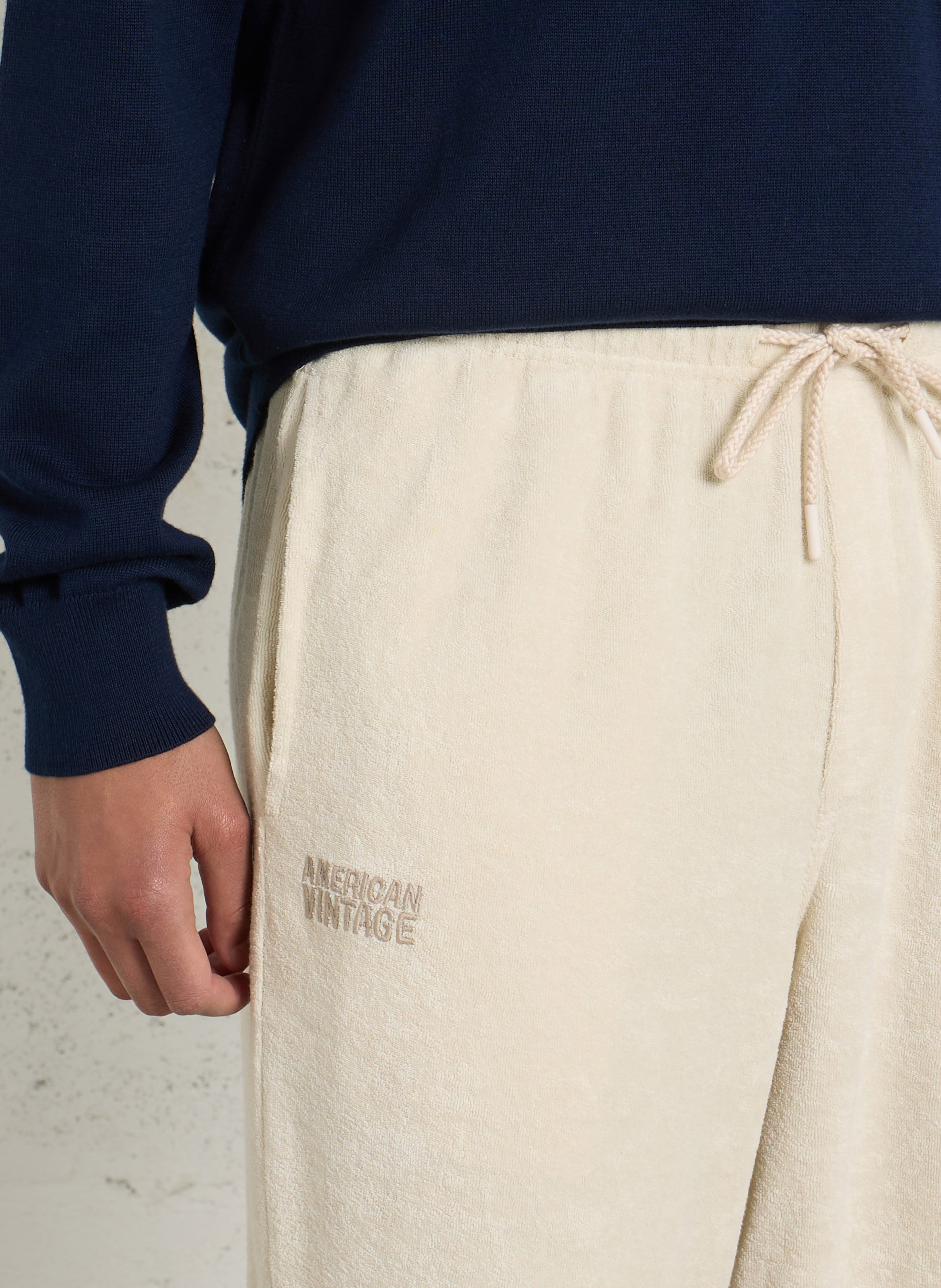 Pantalon de jogging en coton bio fuxow AMERICAN VINTAGE Beige