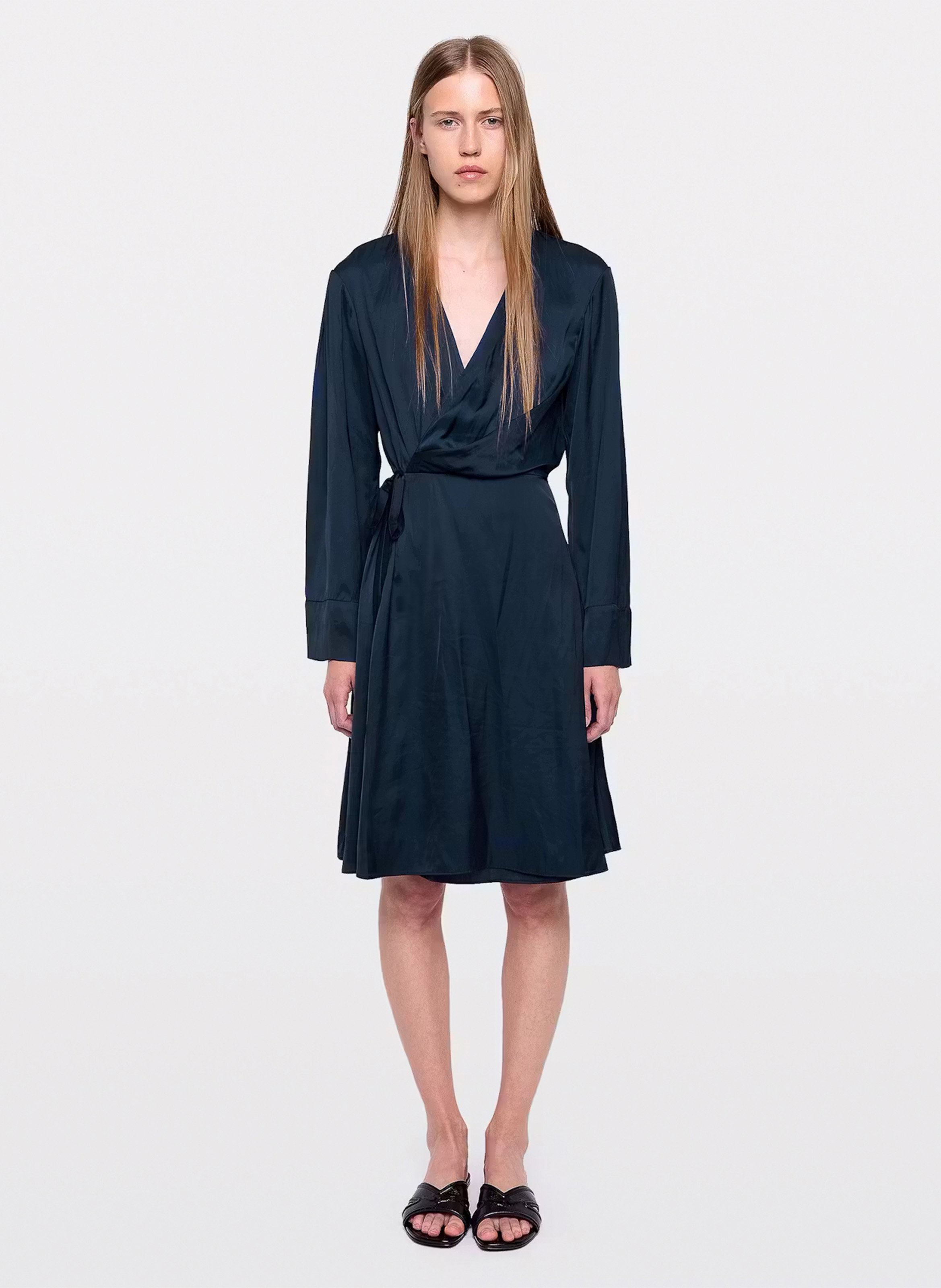 Robe courte col v satinée remoir ZADIG&VOLTAIRE Bleu