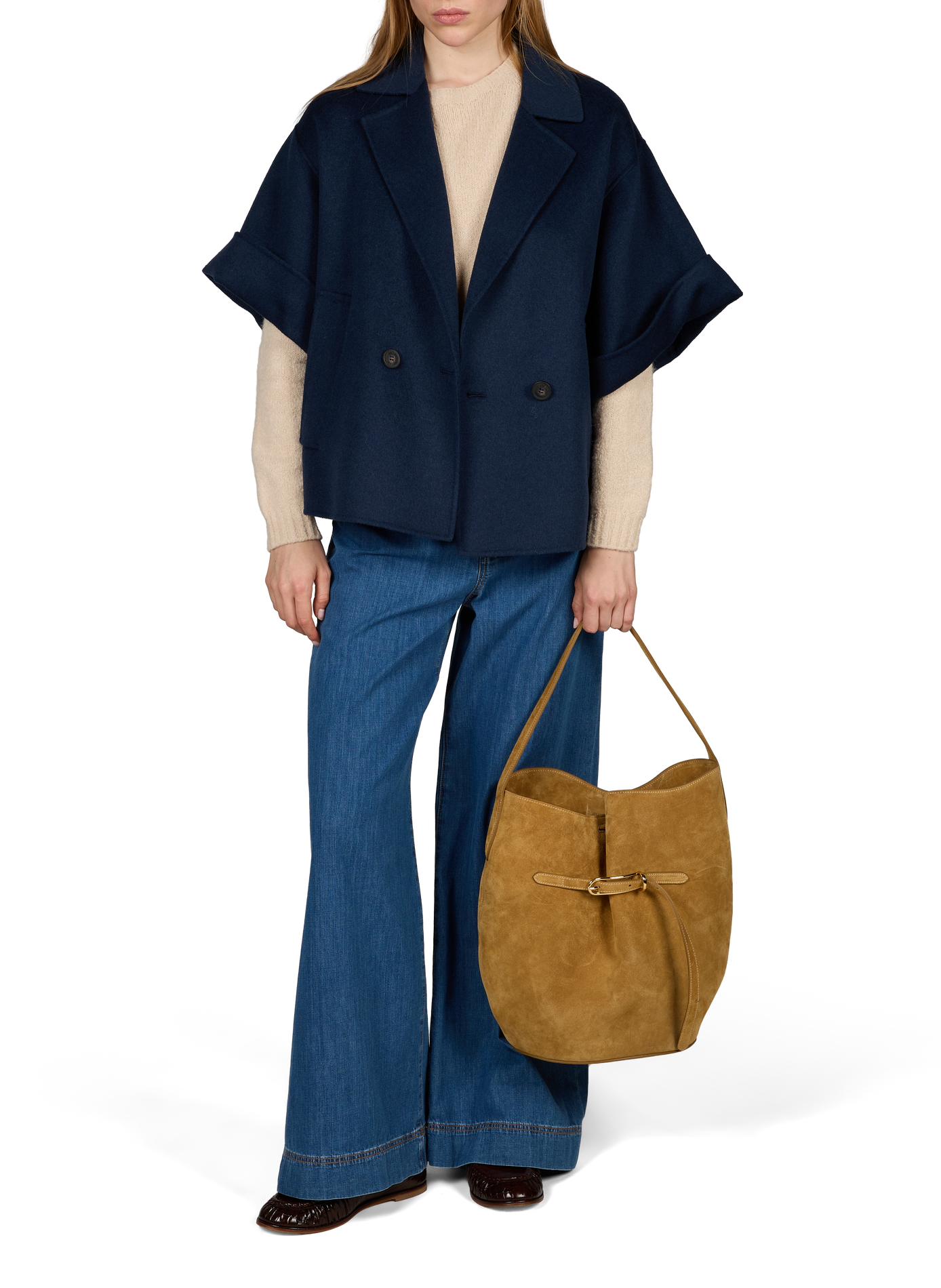 Sac porté épaule en cuir LIFFNER Beige