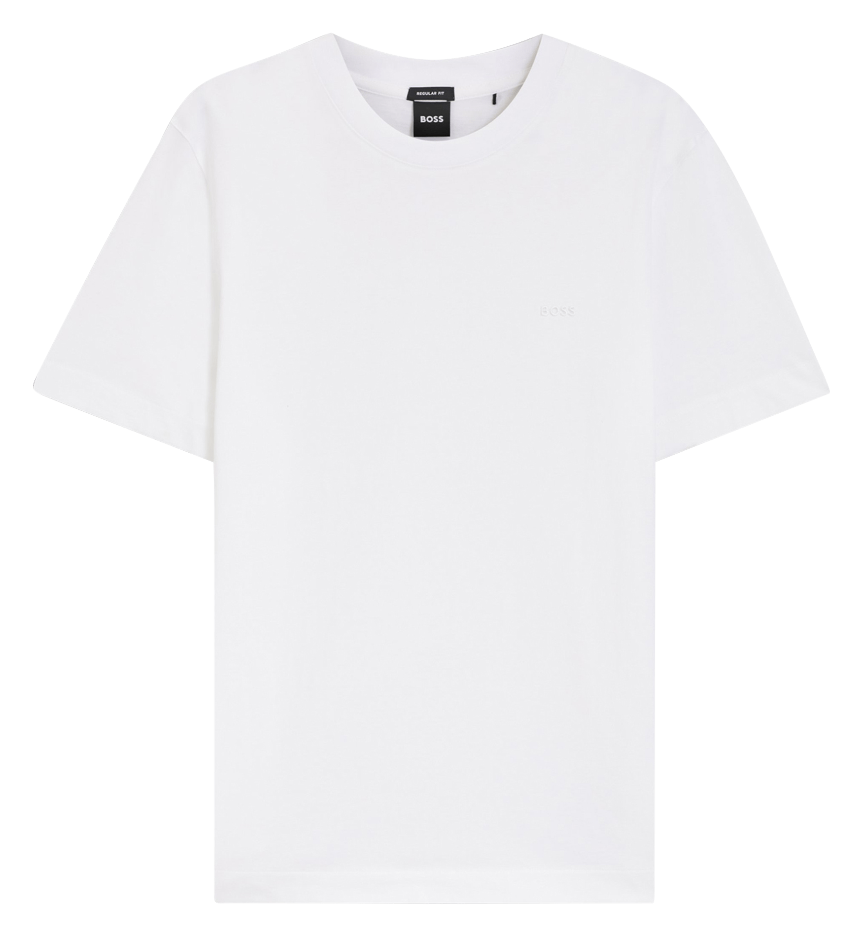 Tee-shirt col rond en coton BOSS Blanc