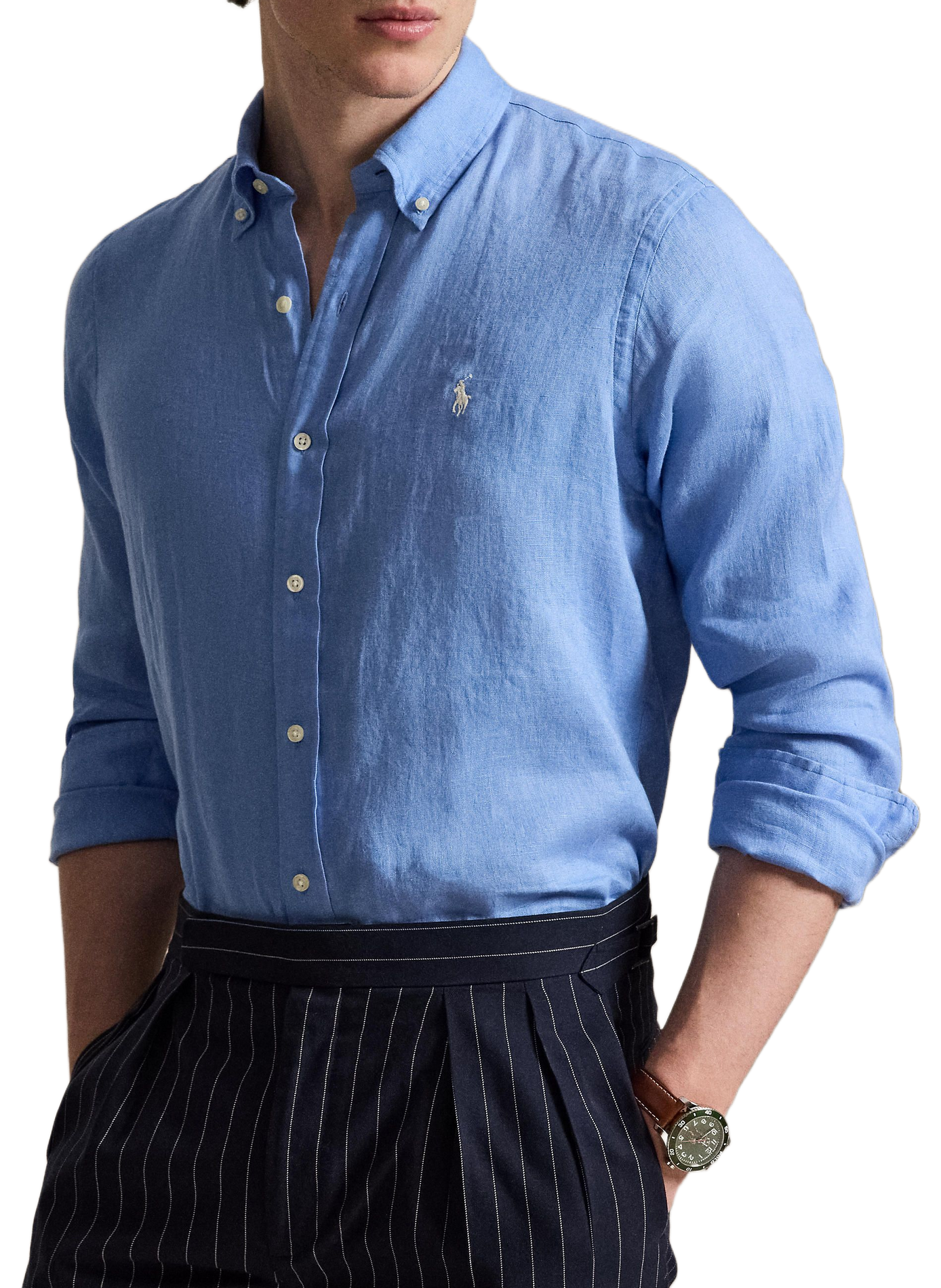 Linen shirt | Blue POLO RALPH LAUREN Men