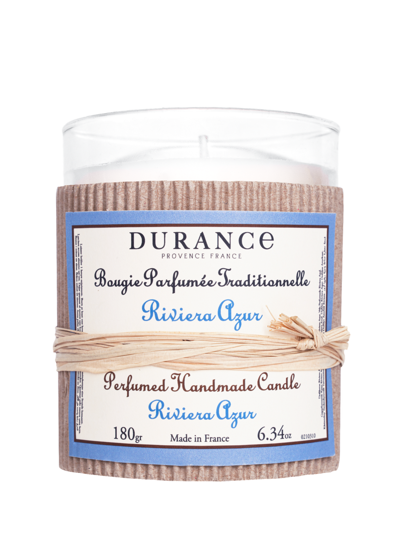 Scented Candle Riviera Azur 180g DURANCE Blue