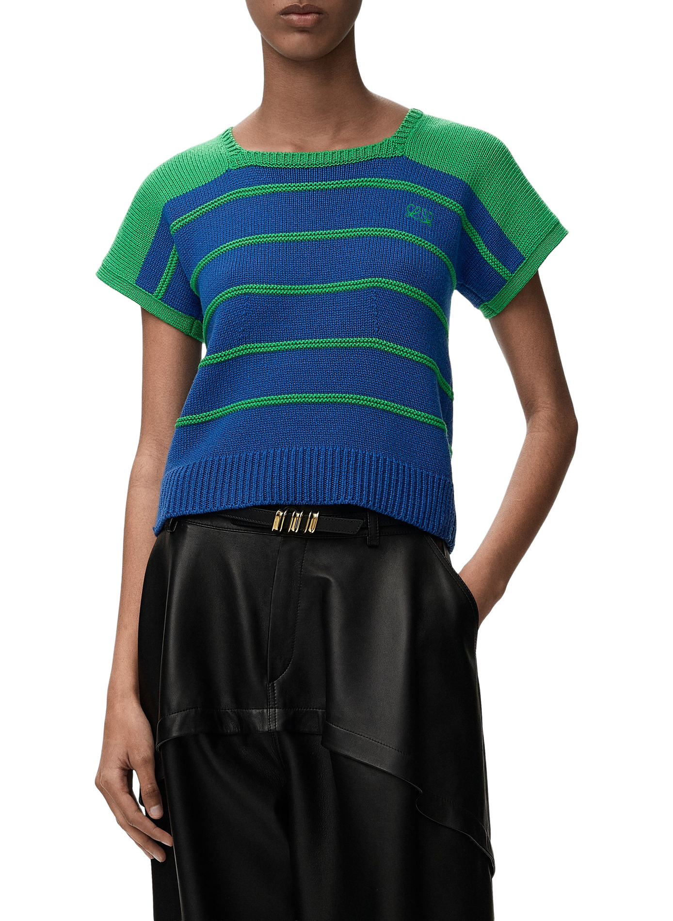 Sleeveless cotton and wool jumper LOEWE Multicolour