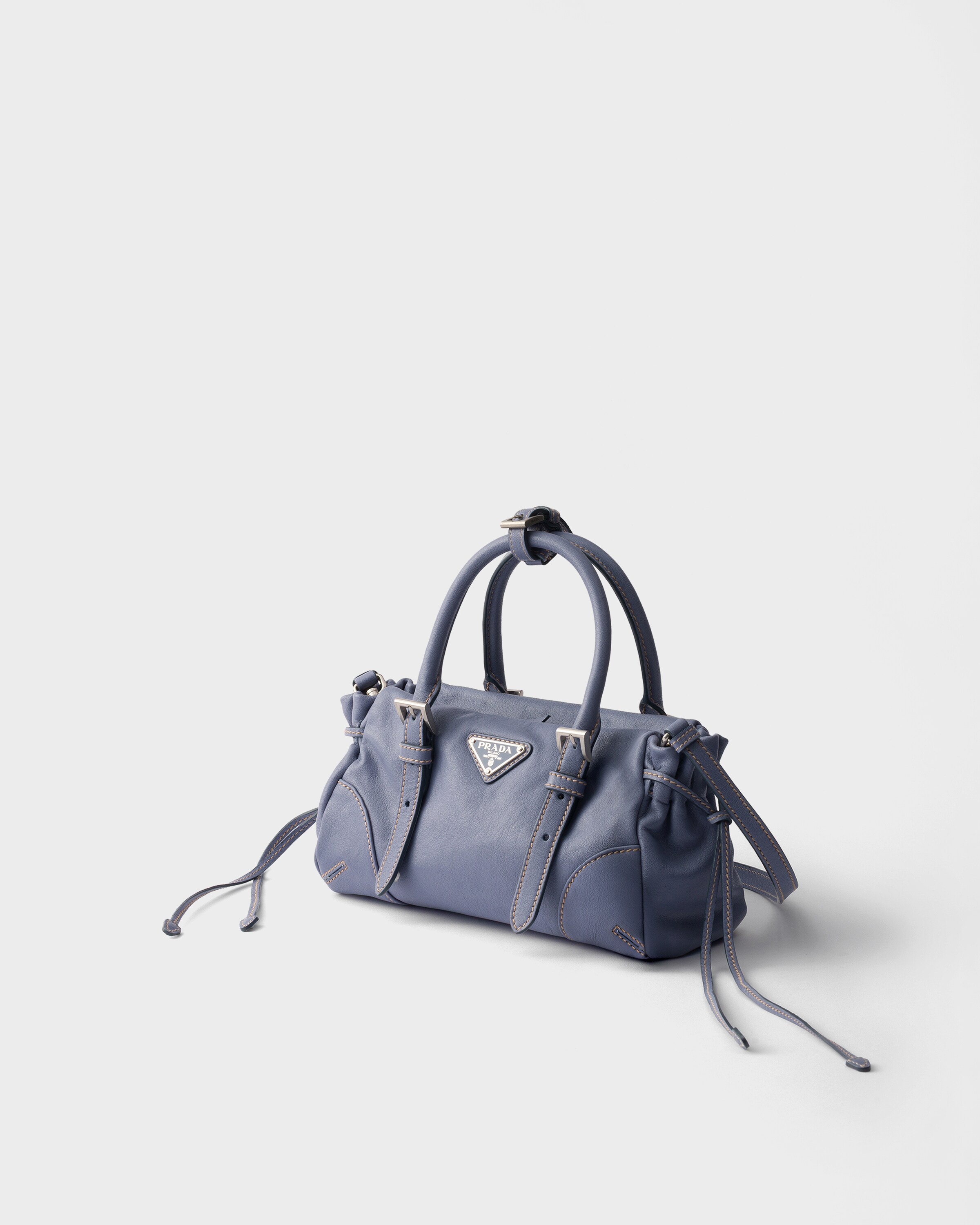 Petit sac prada karin en cuir PRADA Bleu