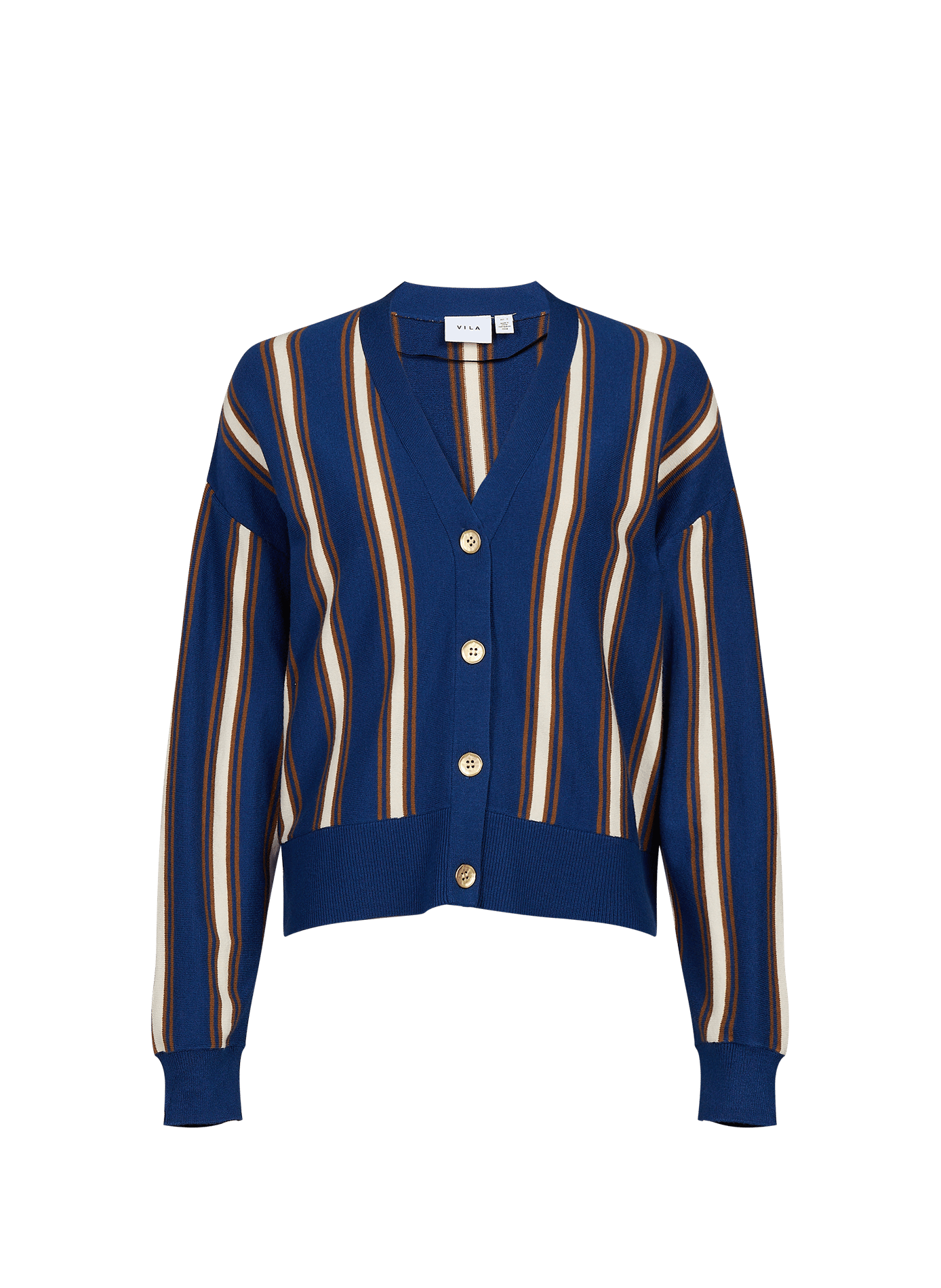 Gilet à rayures moulant VILA Bleu