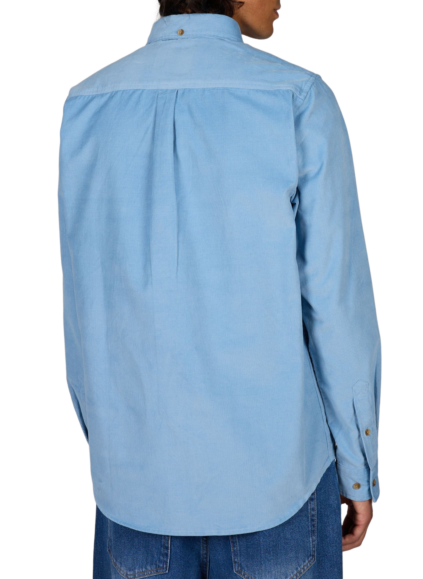 Solid button-down shirt LES DEUX Blue