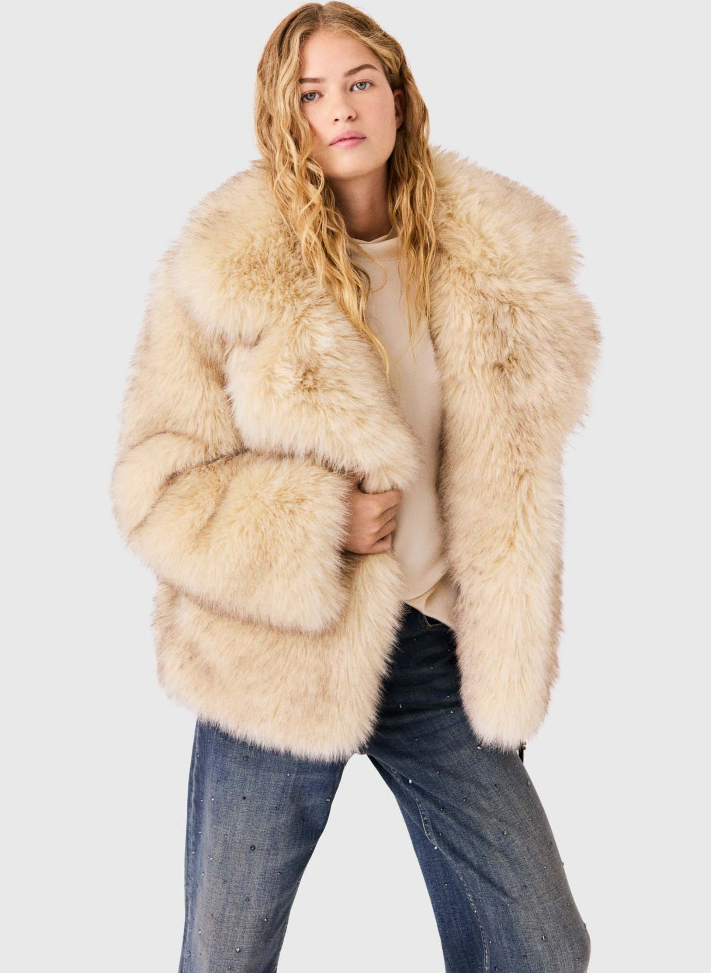 Manteau court oversize MAJE Beige