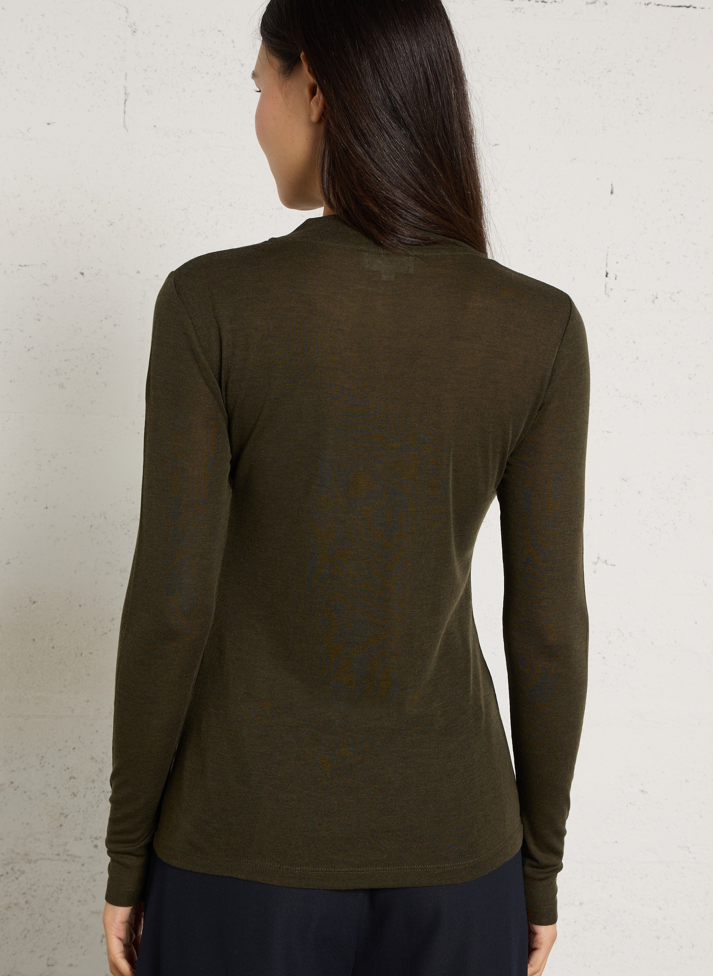 Tee-shirt uni à manches longues flynn MAISON 123 Kaki