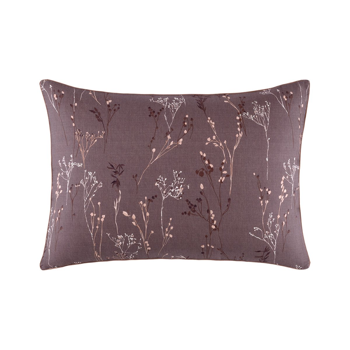 Taie d'oreiller en satin de coton, wild millet BOSS HOME Marron