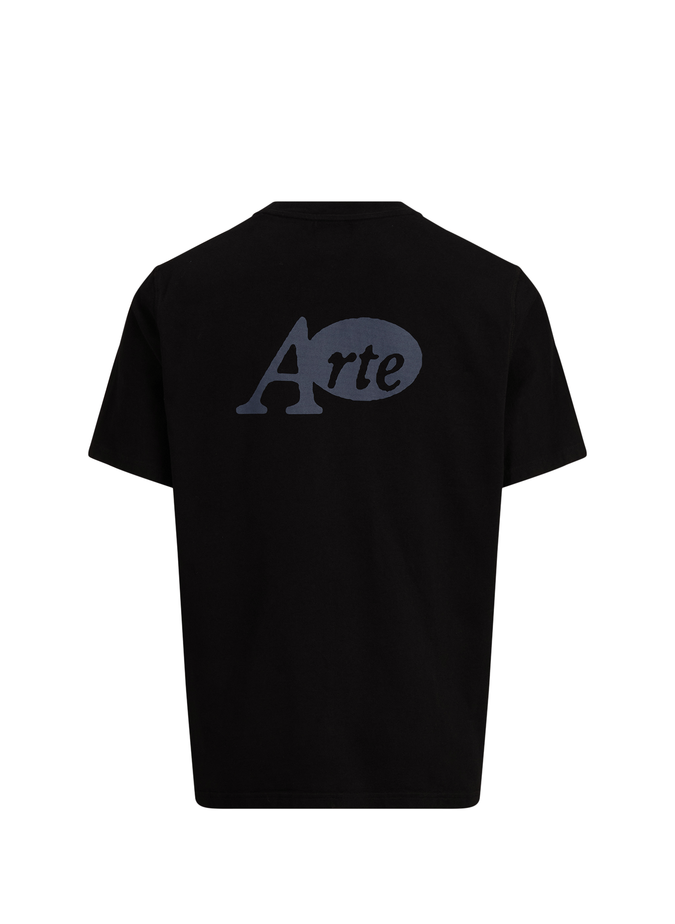 Straight fit round neck printed cotton T-shirt ARTE ANTWERP Black