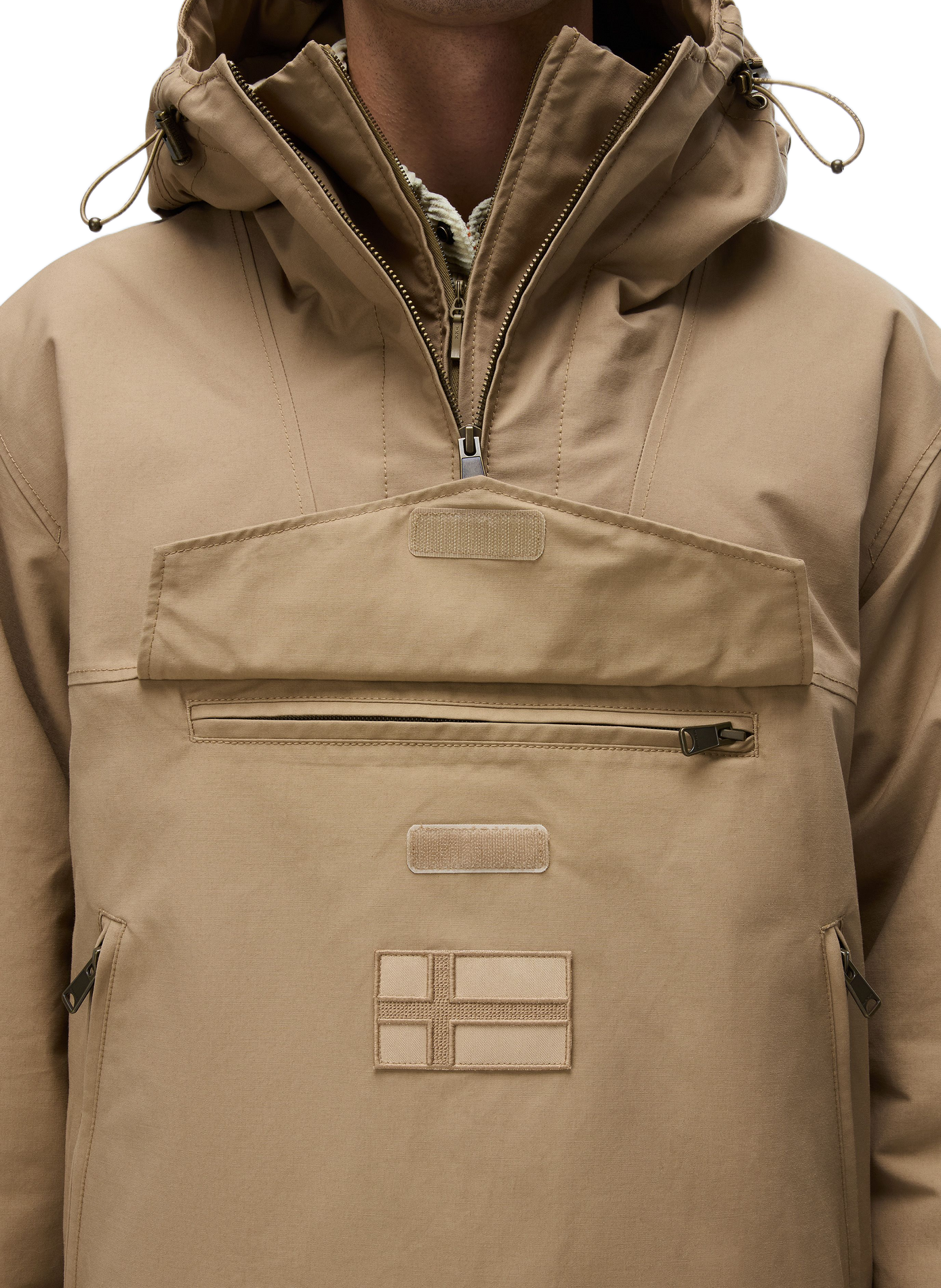 Plain oversized hooded parka NAPAPIJRI Brown