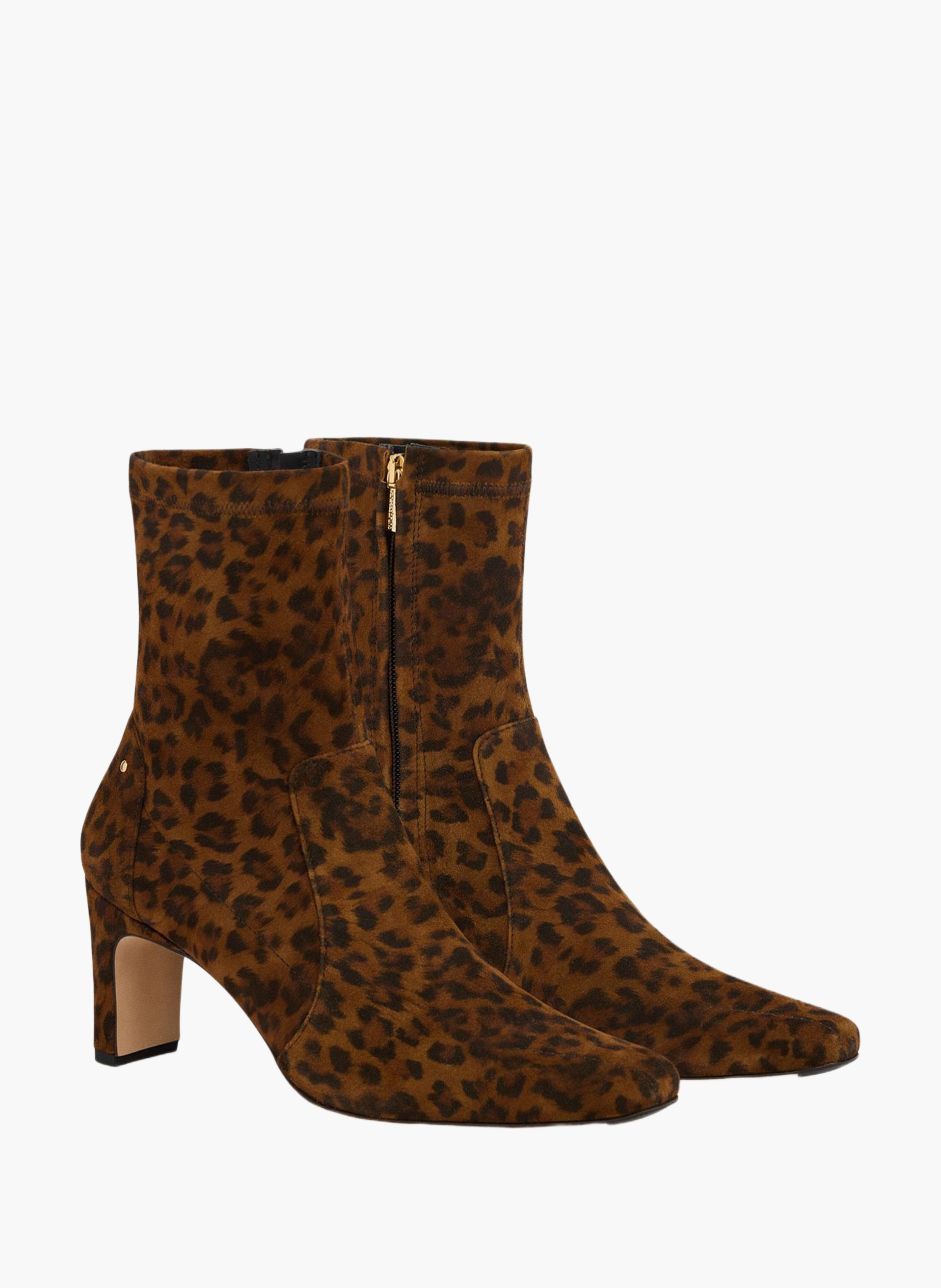 Bottines souples léopard VANESSA BRUNO Marron