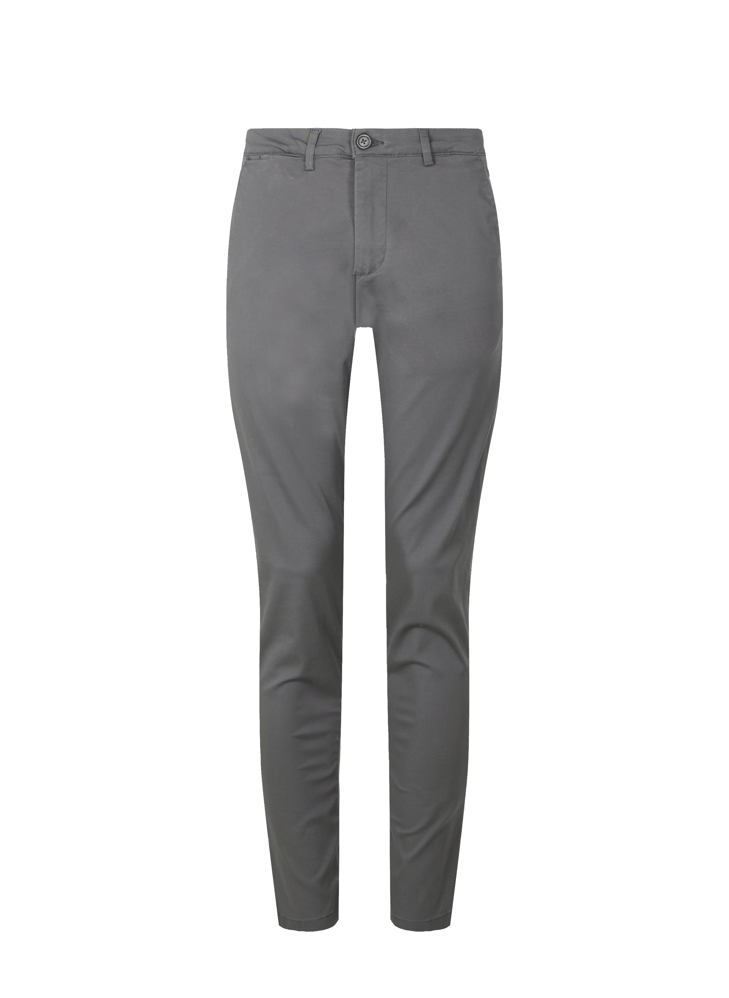 Slim-fit cotton trousers  SELECTED Grey