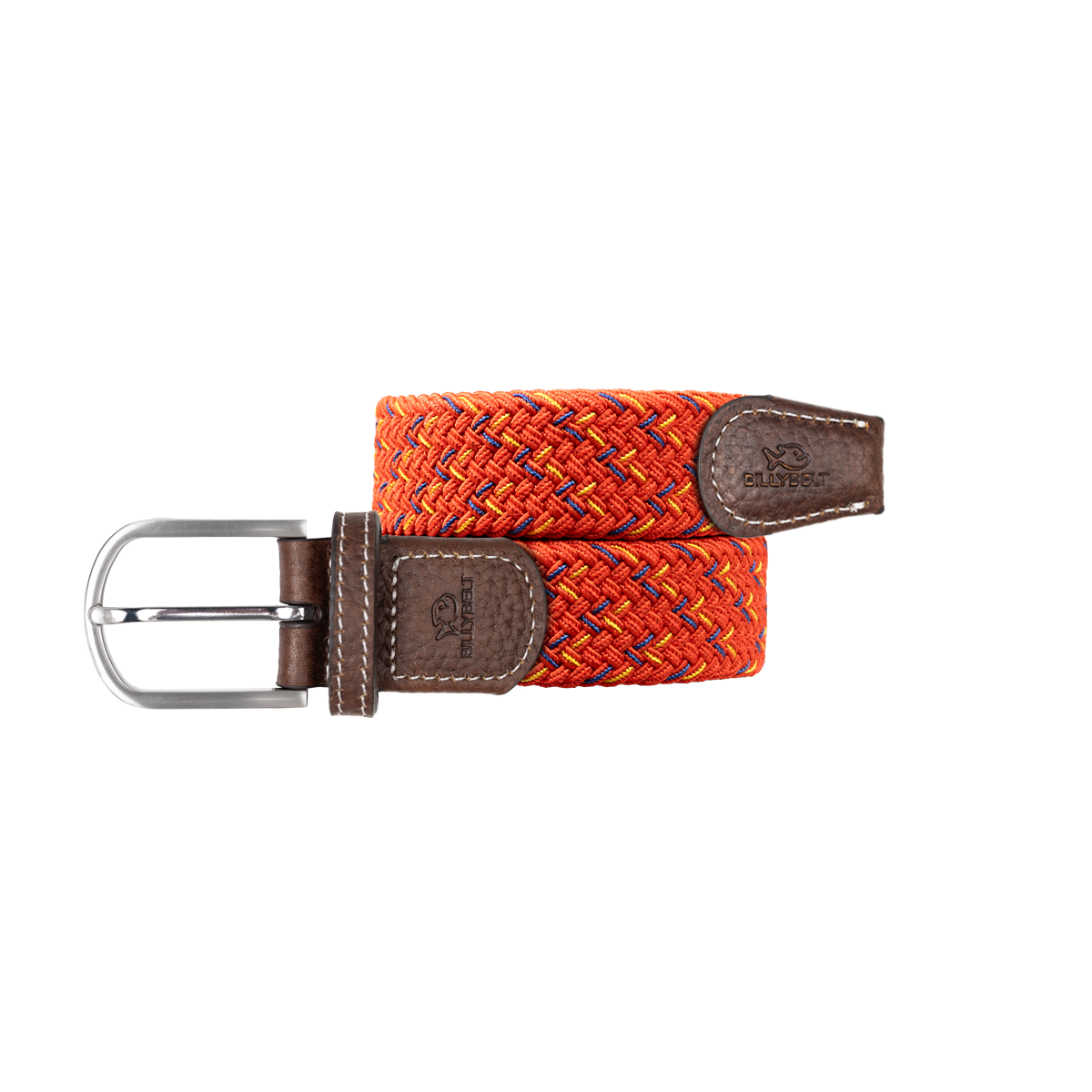 Ceinture tressée élastique multicolore BILLYBELT Rouge