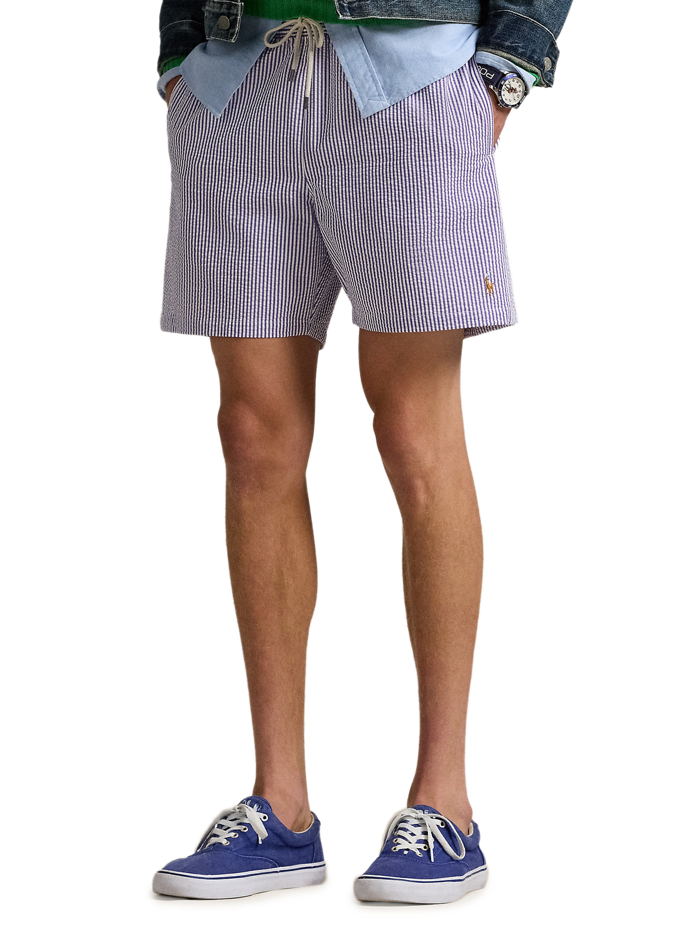 Short de bain rayé POLO RALPH LAUREN Violet