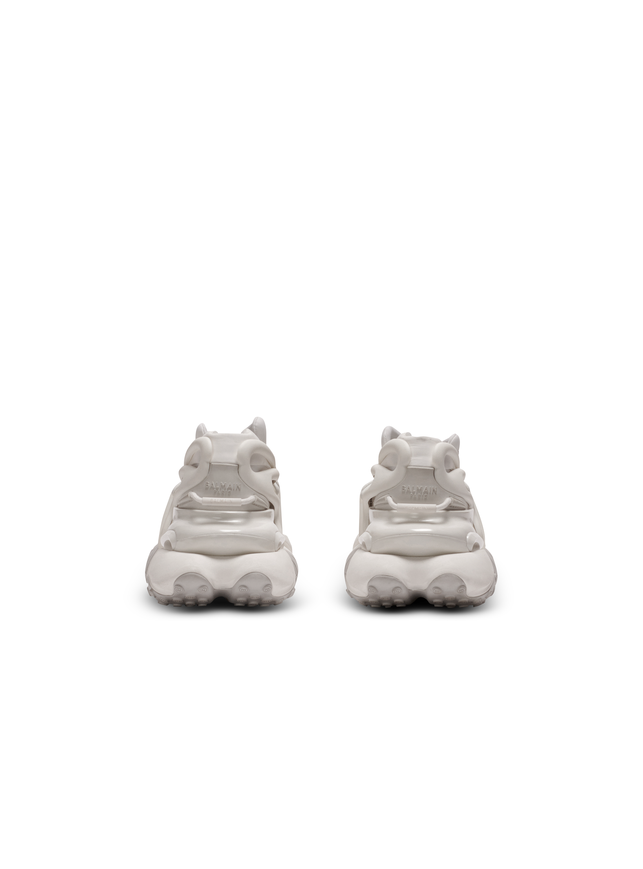 Baskets basses unicorn en néoprène et cuir BALMAIN Blanc