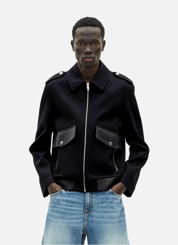 Blouson en laine Bleu by THE KOOPLES THE KOOPLES Blouson en laine Bleu