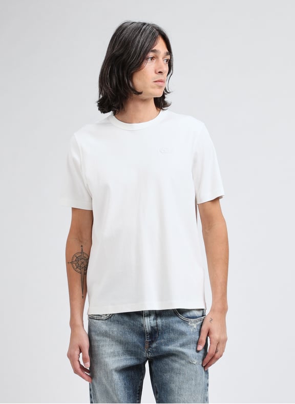 Classic Cotton T-Shirt White by DIESEL DIESEL Classic Cotton T-Shirt White