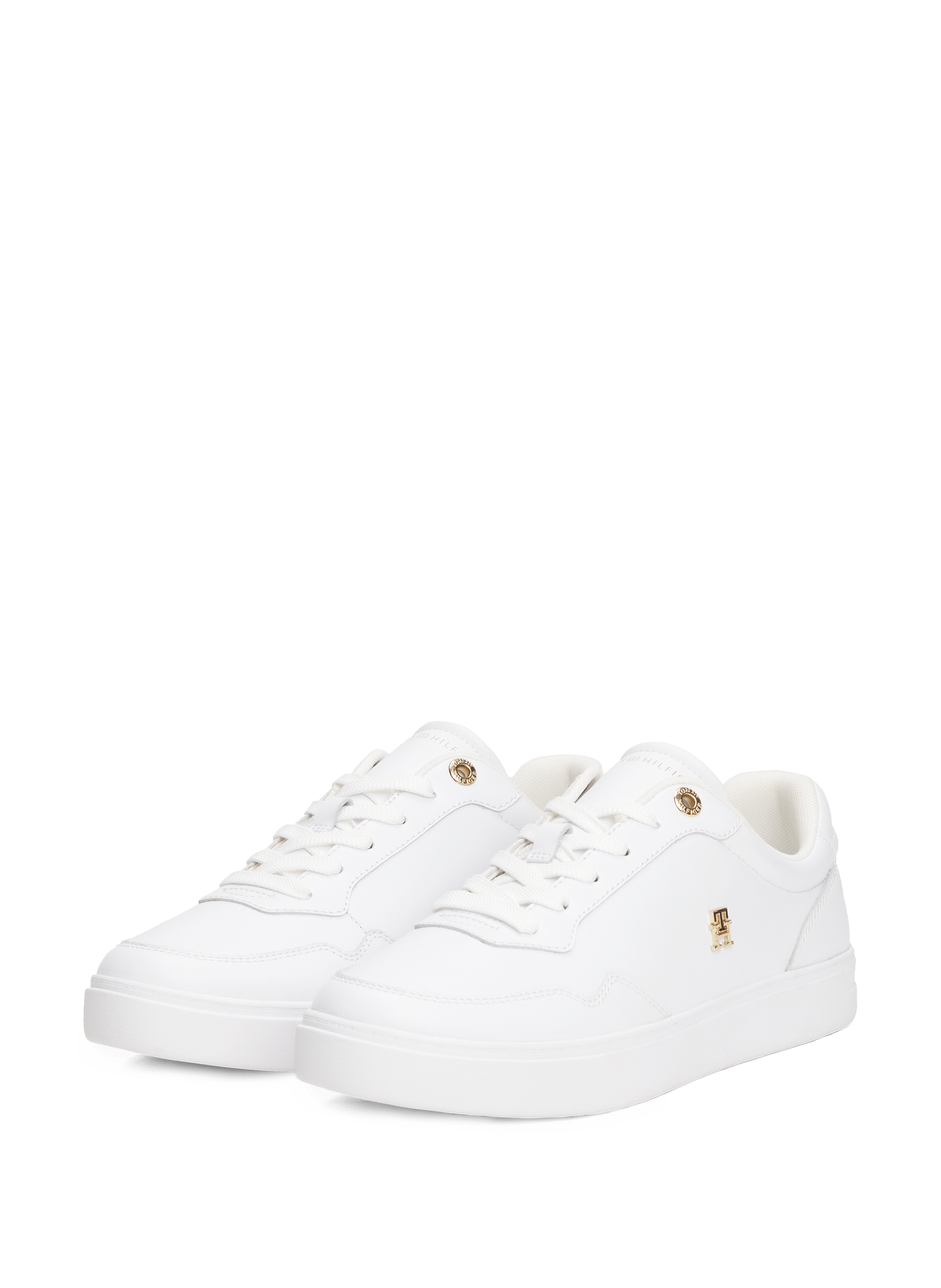 Baskets basses en cuir de vache TOMMY HILFIGER Blanc