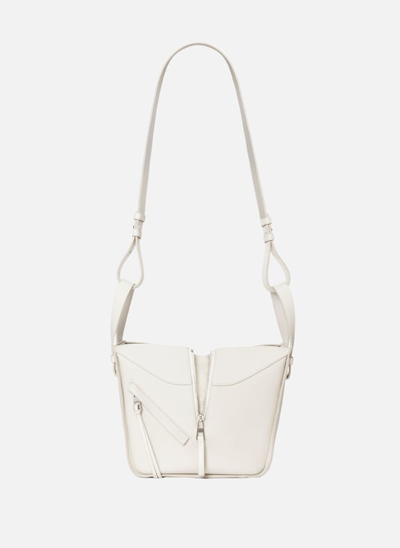 Hammock Compact grained leather shoulder bag White by LOEWE LOEWE Hammock Compact grained leather shoulder bag White
