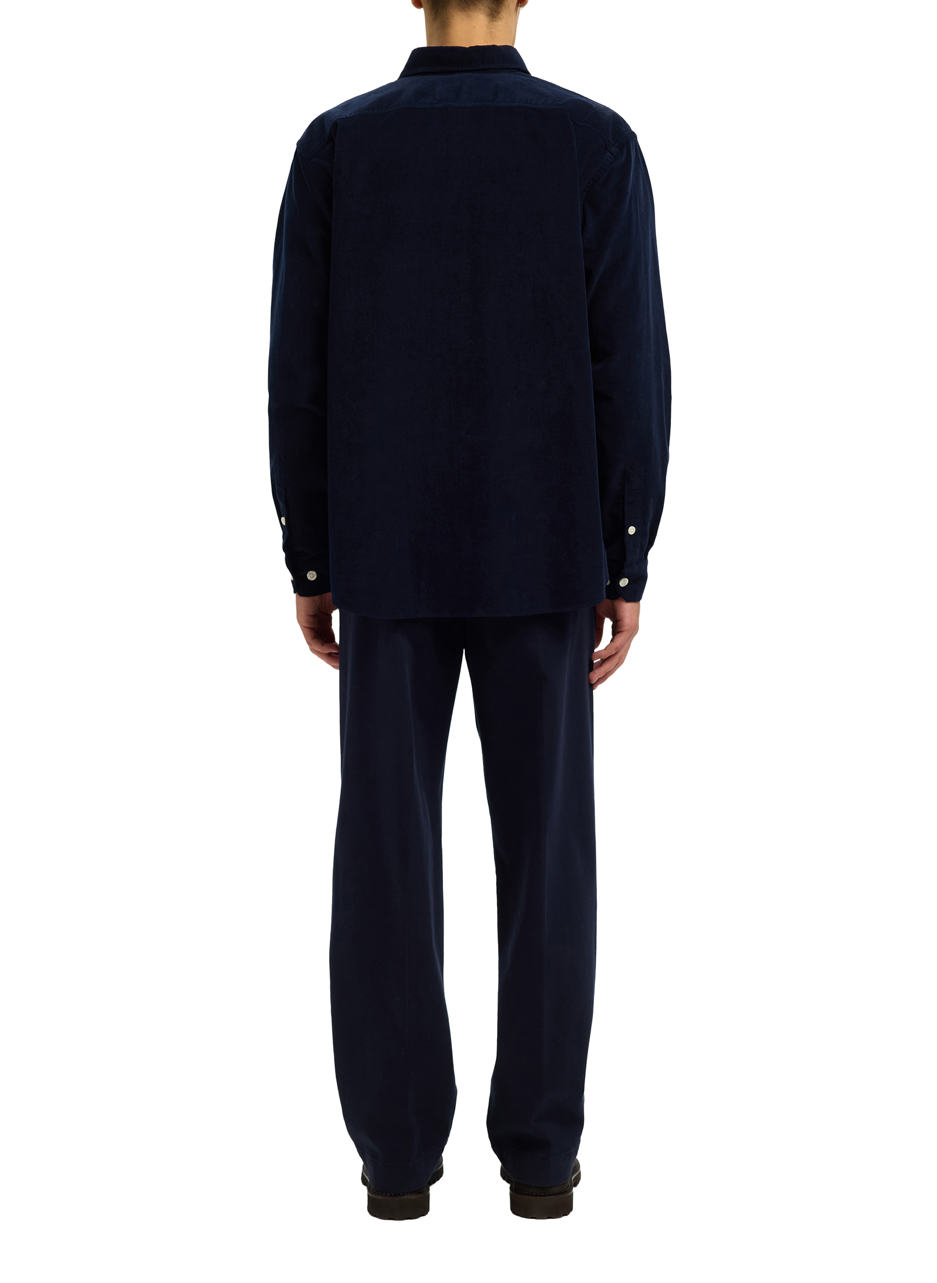 Chemise col américain en coton SELECTED Bleu