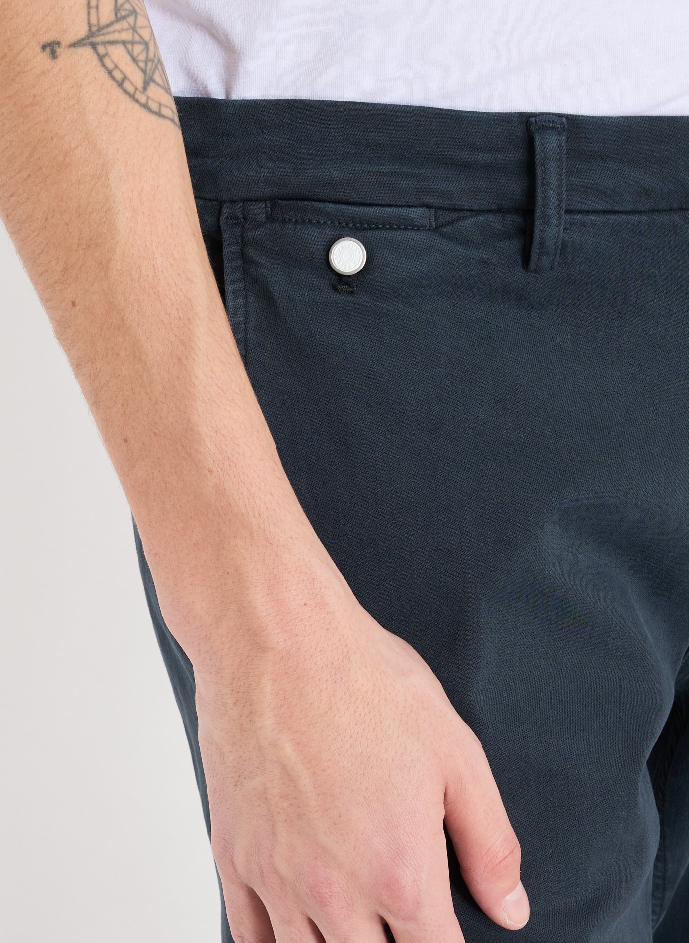 Jeans slim uni en coton mélangé  REPLAY Bleu