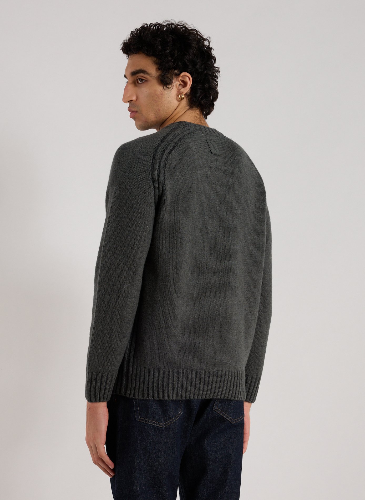 Pull col rond en laine mélangée AIGLE Gris