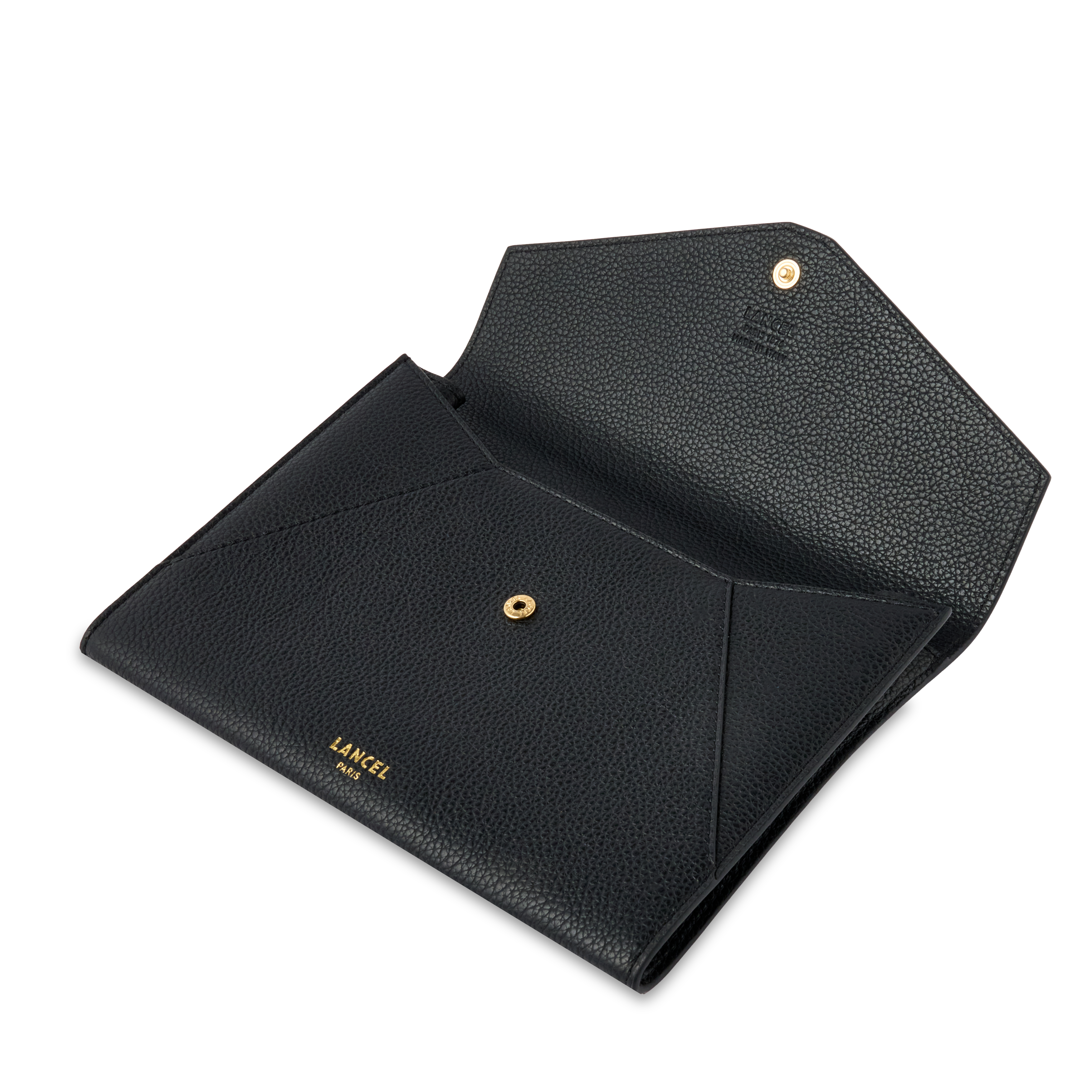 Envelope flap bag enveloppe medium by lancel in leather LANCEL Black