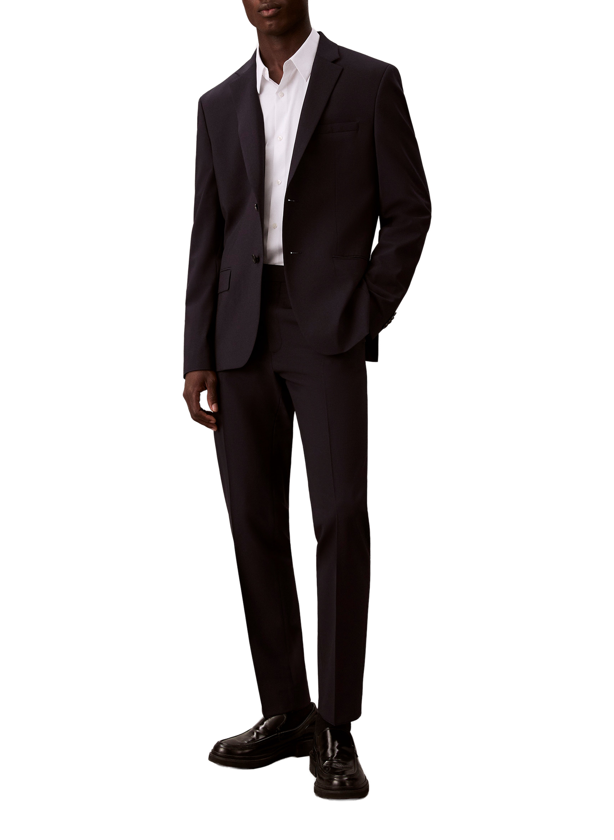 Straight wool blend suit CALVIN KLEIN Blue