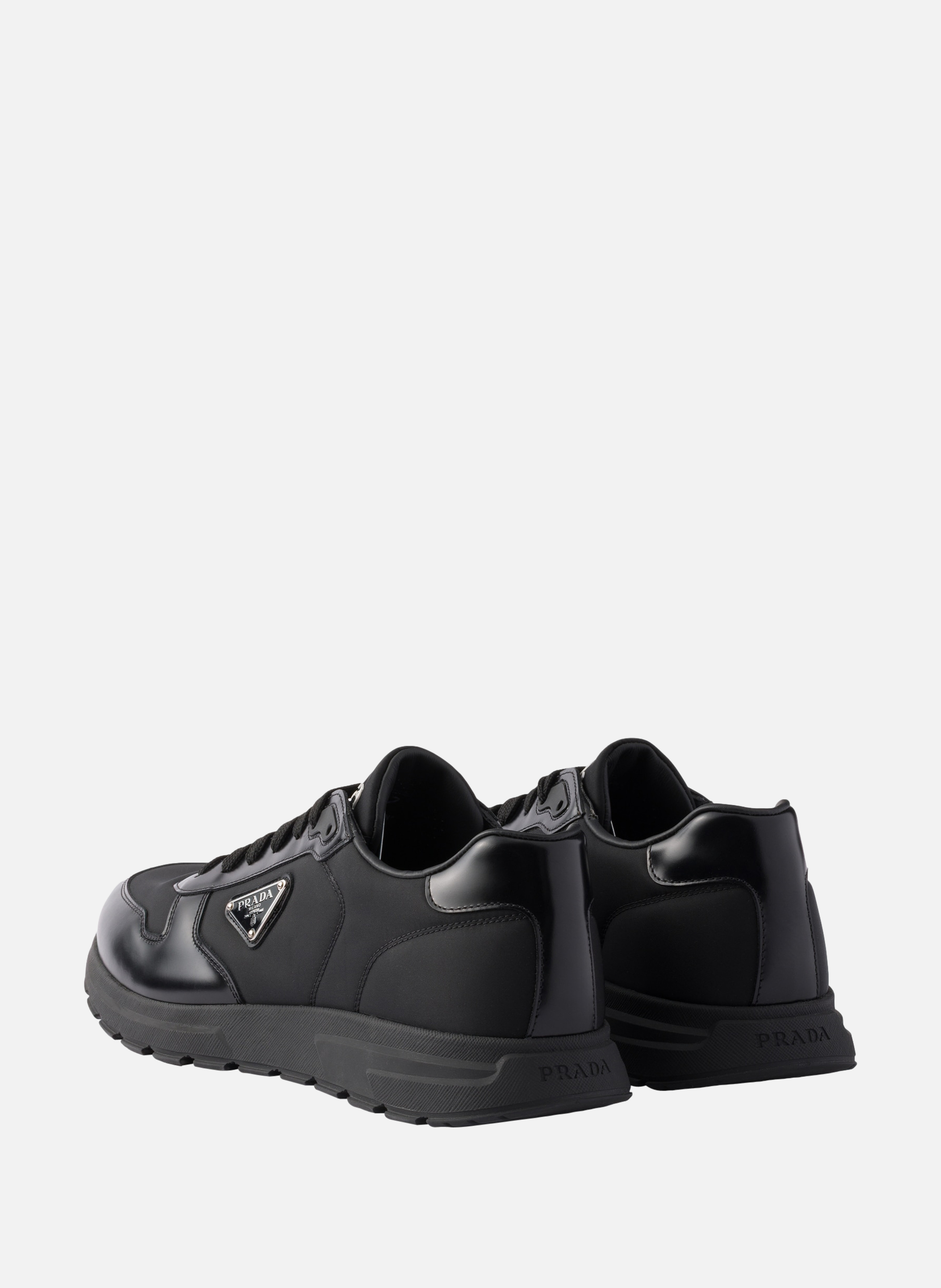 Sneakers prax 01 en cuir brossé et re-nylon PRADA Noir