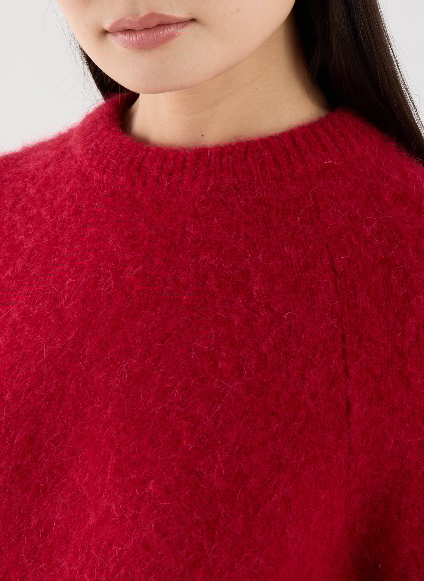 Mixed wool sweatshirt SAISON 1865 Red