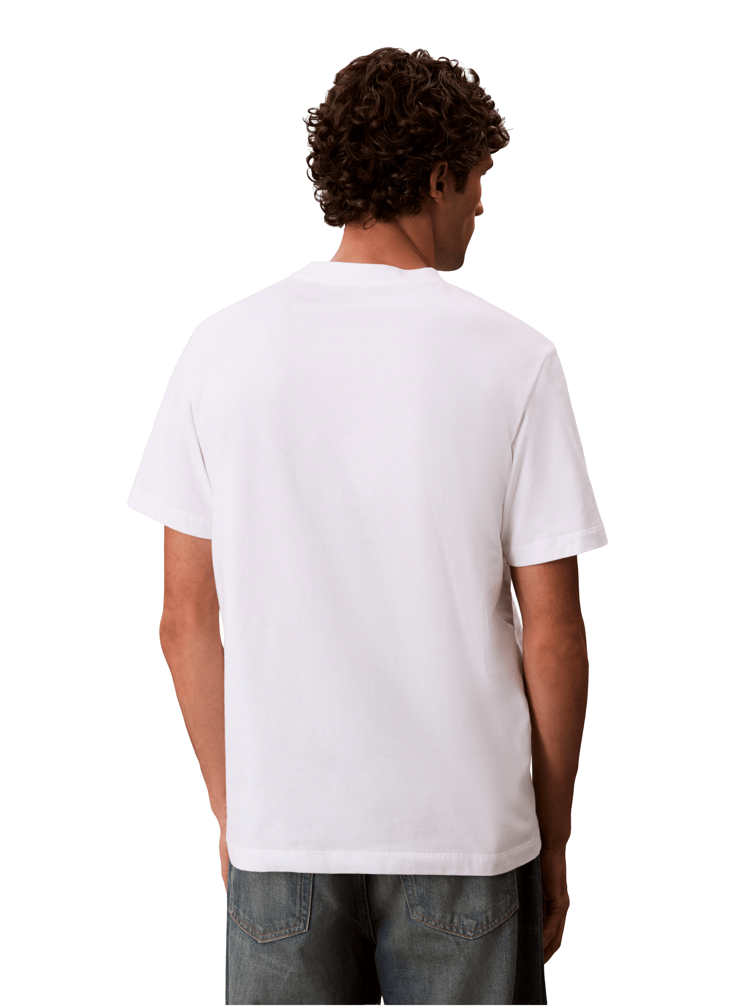 Embroidered BCI cotton t-shirt CALVIN KLEIN White