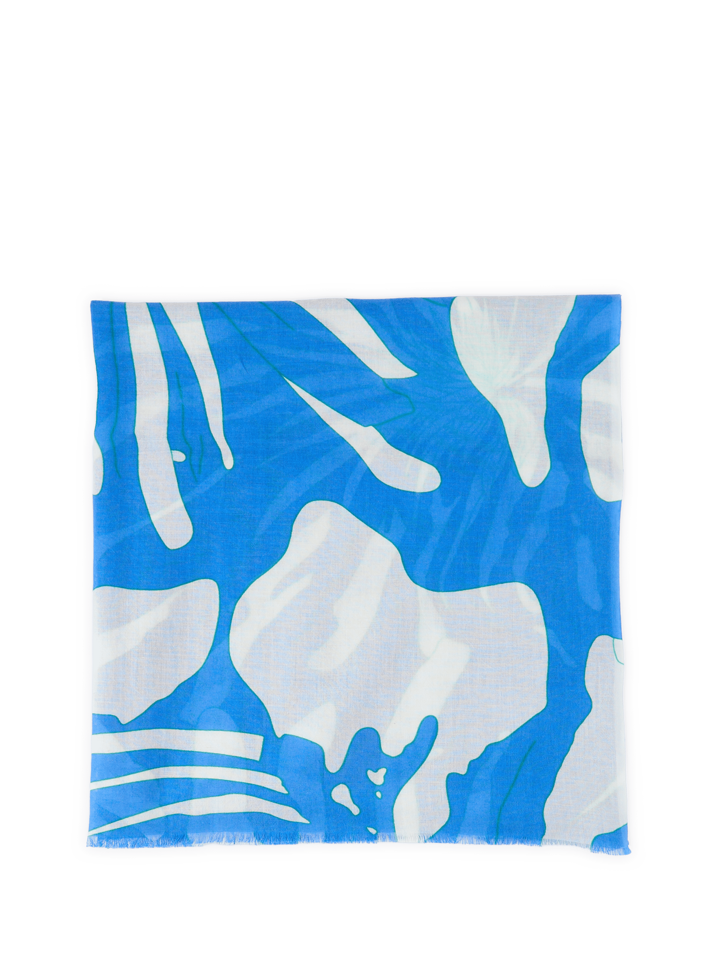 Floral printed stole AU PRINTEMPS PARIS Blue