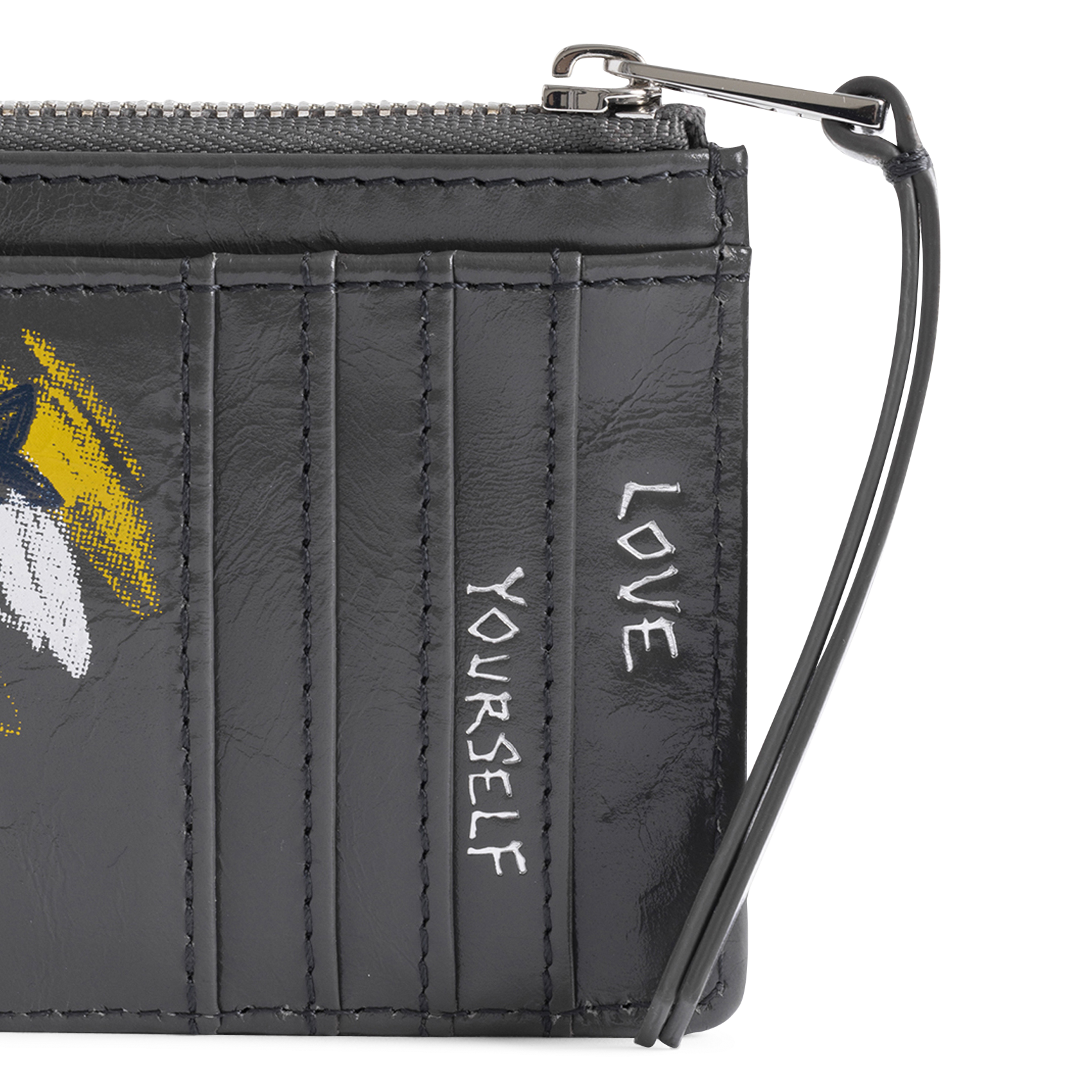 Porte-cartes en cuir imprimé zv card ZADIG&VOLTAIRE Gris