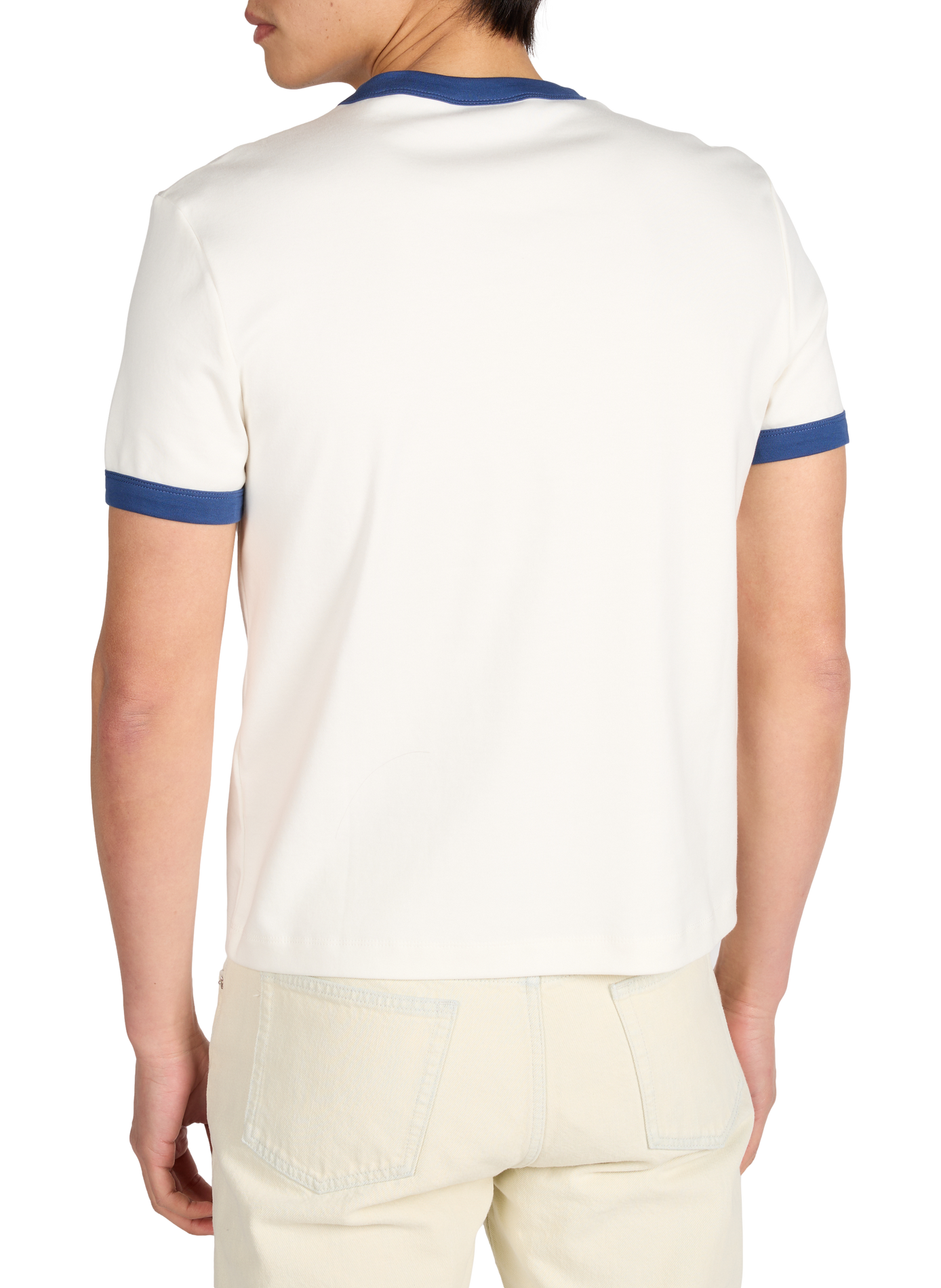 T-shirt droit brodé Montherlant en coton biologique MAISON LABICHE Blanc